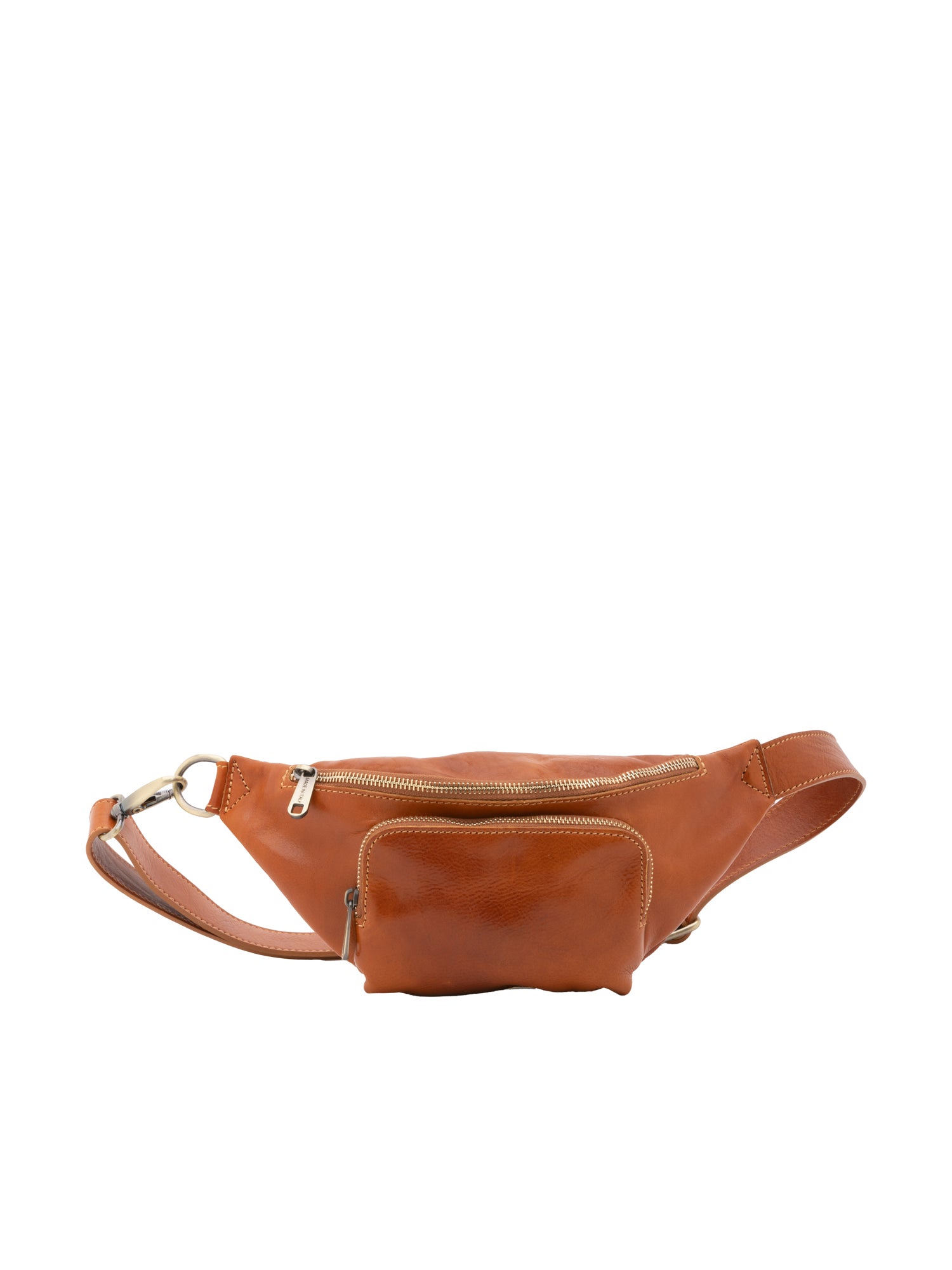 Belt bag I Fratelli Men Genuine leather -Rosso Cognac