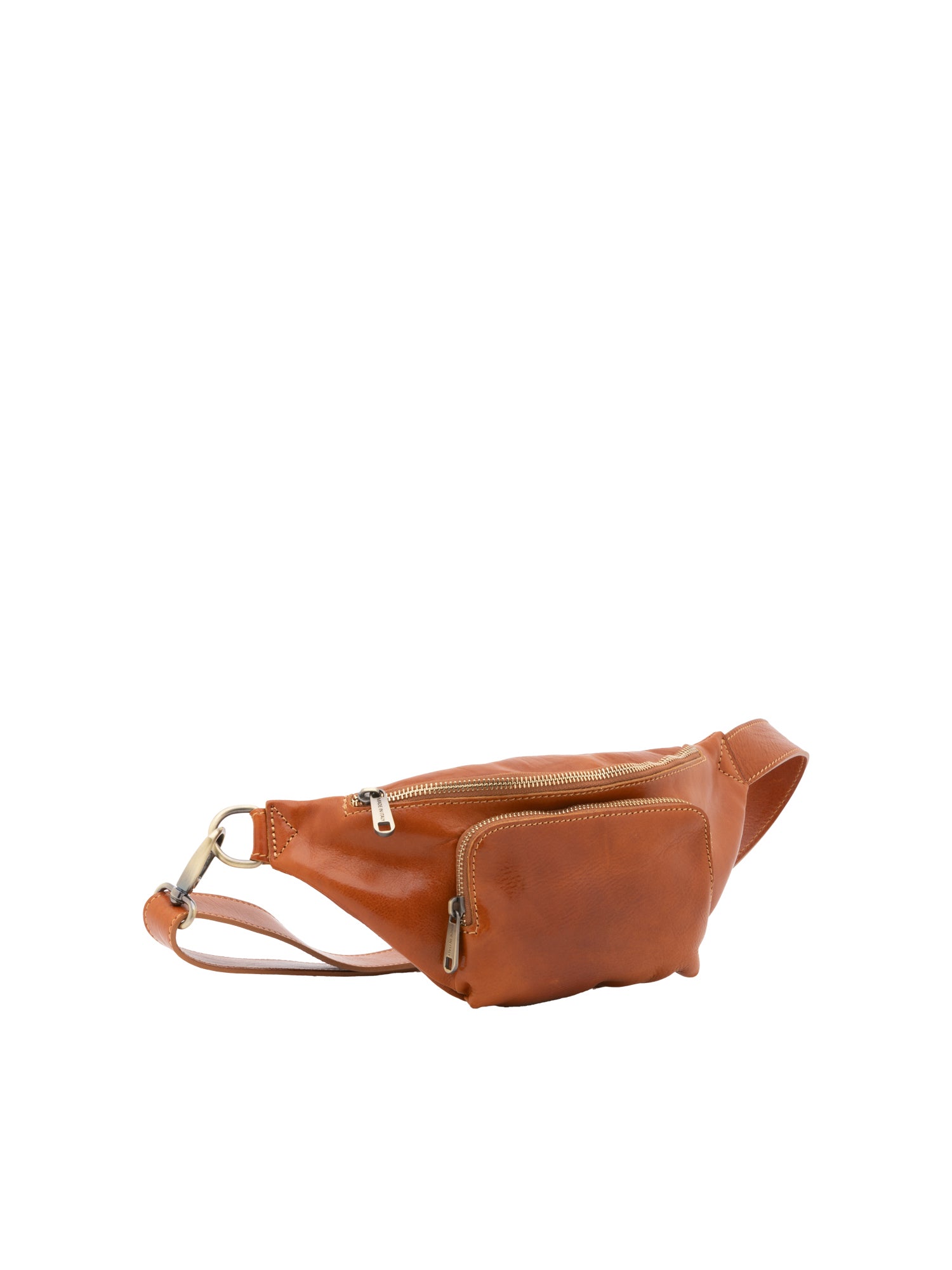 Belt bag I Fratelli Men Genuine leather -Rosso Cognac