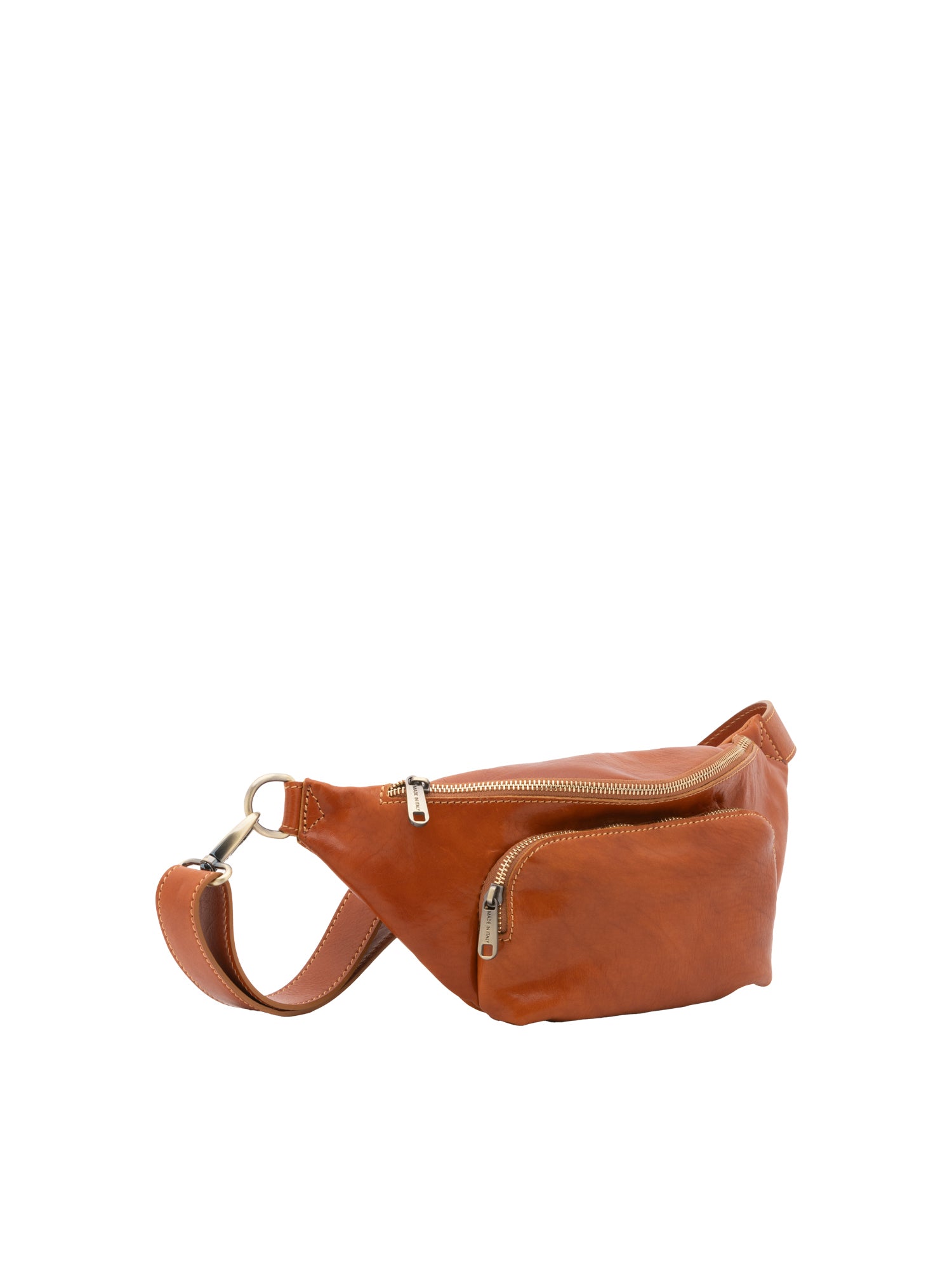 Belt bag I Fratelli Men Genuine leather -Rosso Cognac