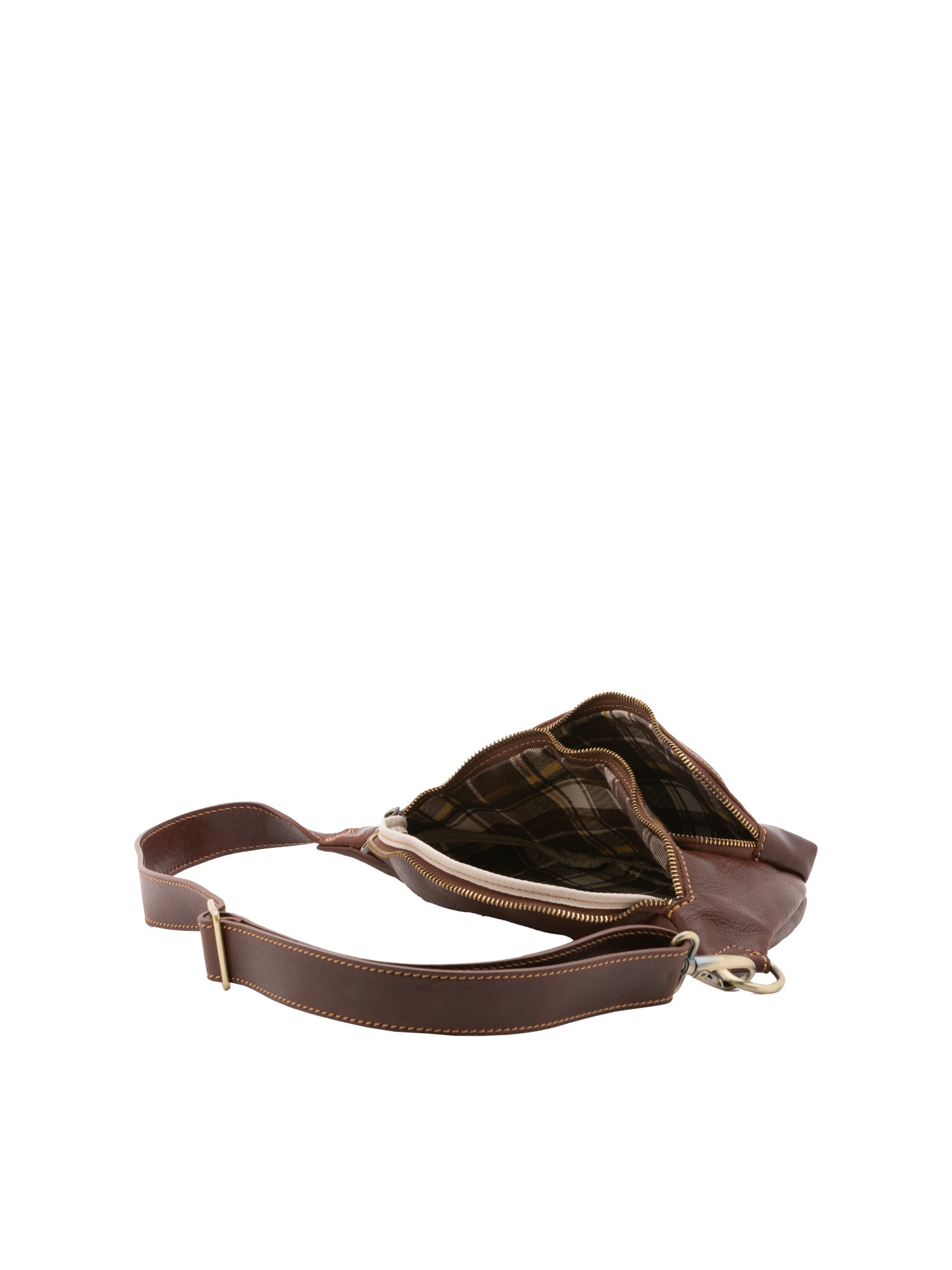 Belt bag I Fratelli Men Genuine leather -Rosso Marrone