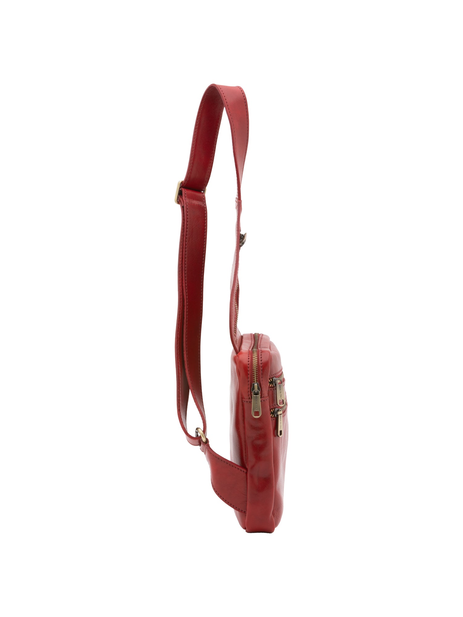 Crossbody bag I Fratelli Men Genuine leather -Marrone Rosso