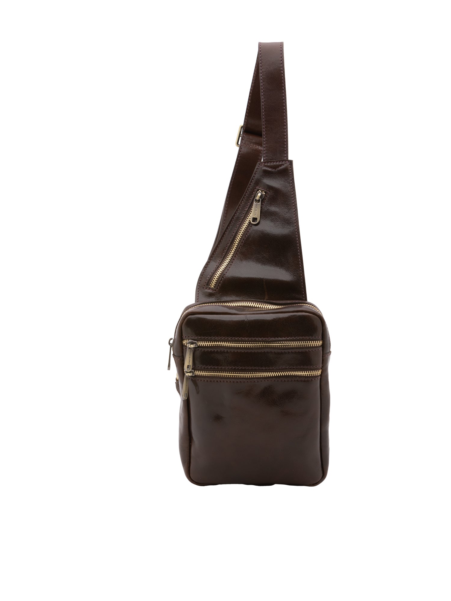 Crossbody bag I Fratelli Men Genuine leather -Marrone Testa di moro
