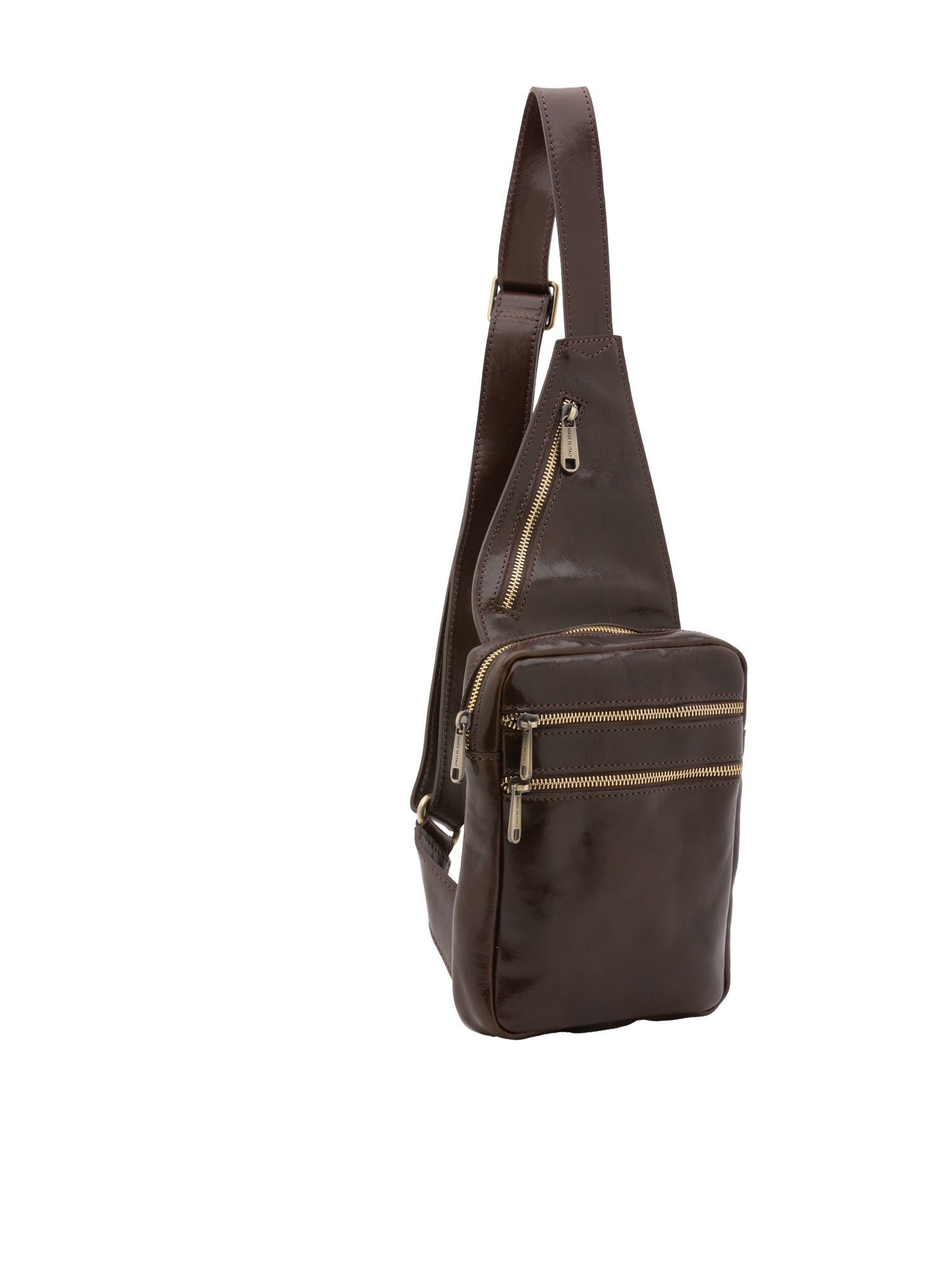 Crossbody bag I Fratelli Men Genuine leather -Marrone Testa di moro
