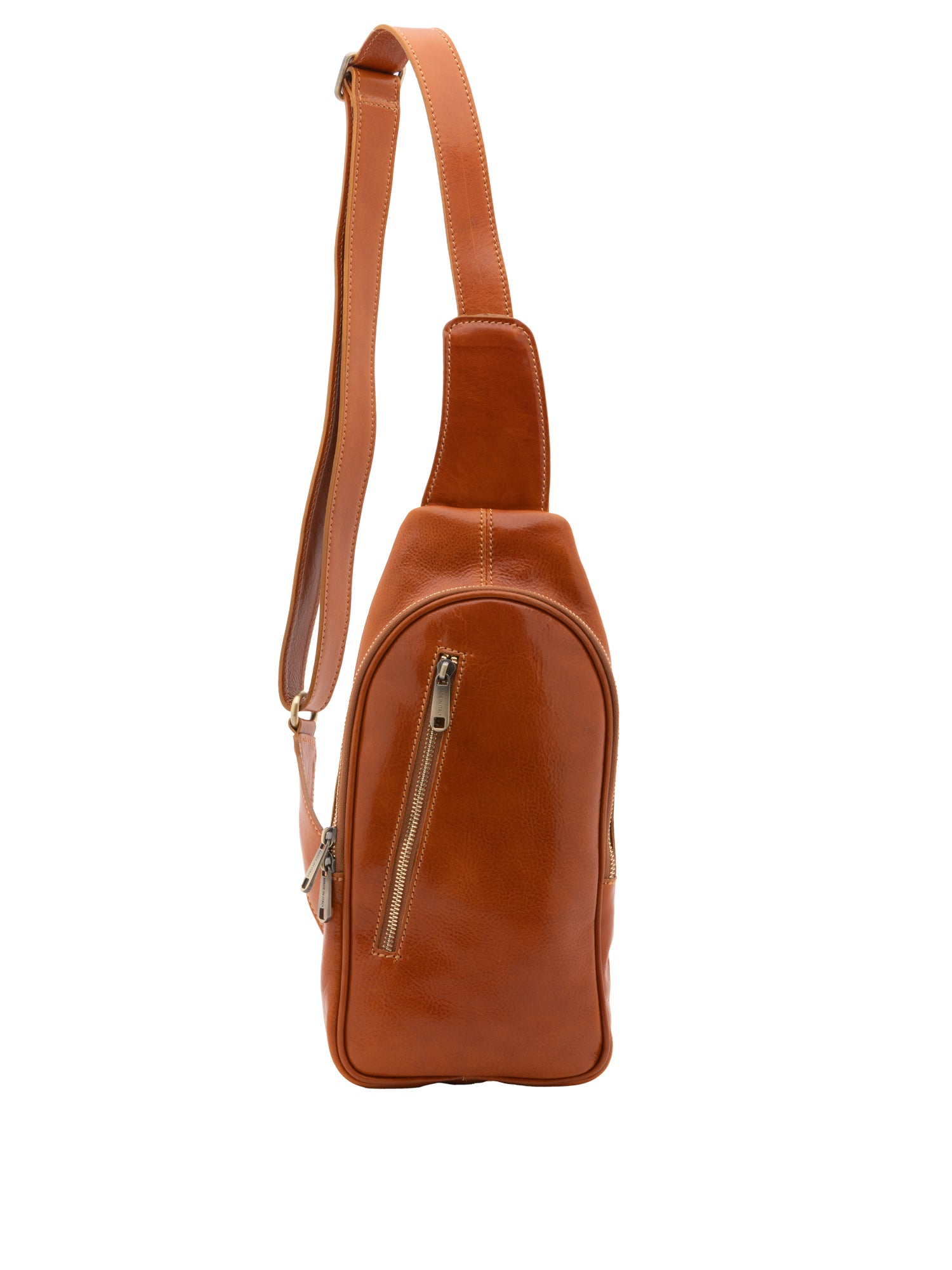 Crossbody bag I Fratelli Men Genuine leather -Tmoro Cognac
