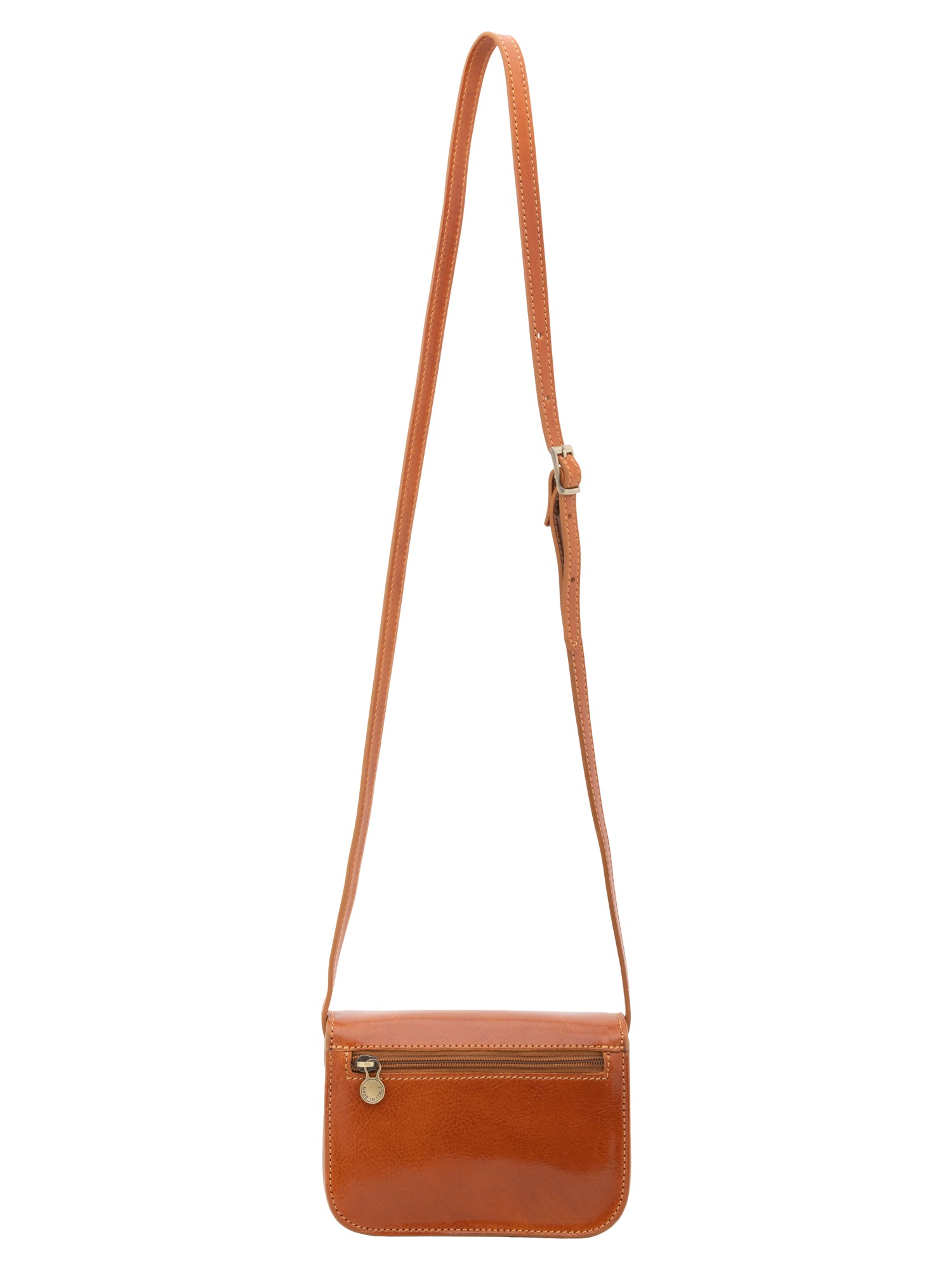 Crossbody bag I Fratelli Women Genuine leather -Rosso Cognac