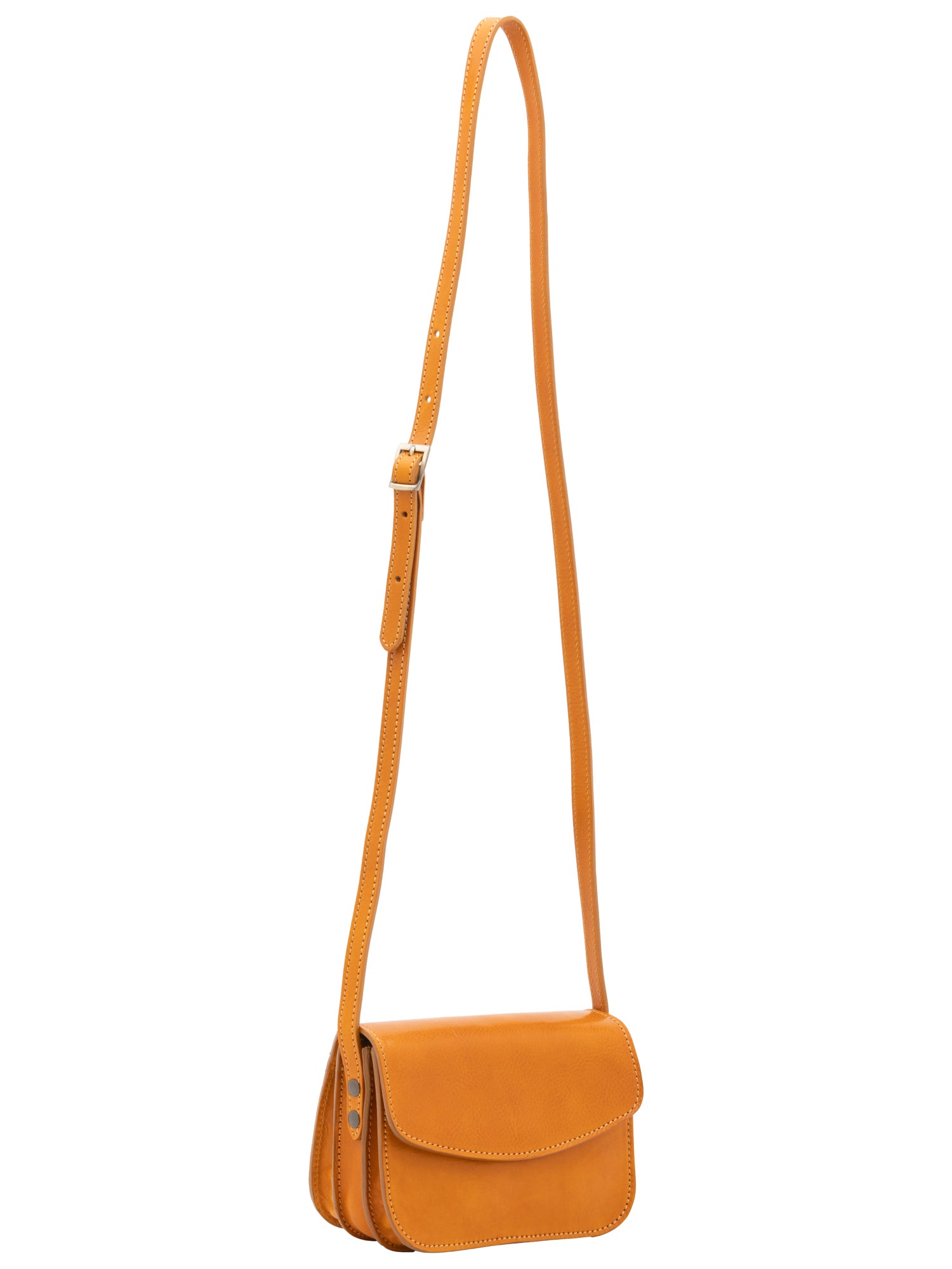 Crossbody bag I Fratelli Women Genuine leather -Rosso Giallo