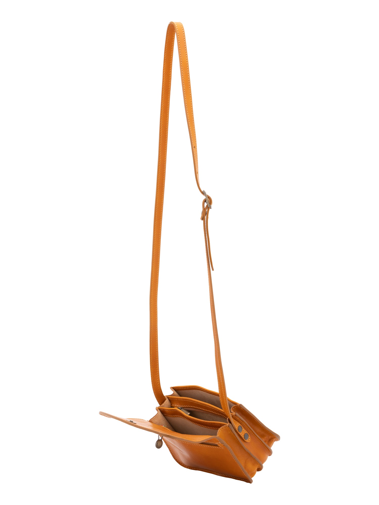Crossbody bag I Fratelli Women Genuine leather -Rosso Giallo
