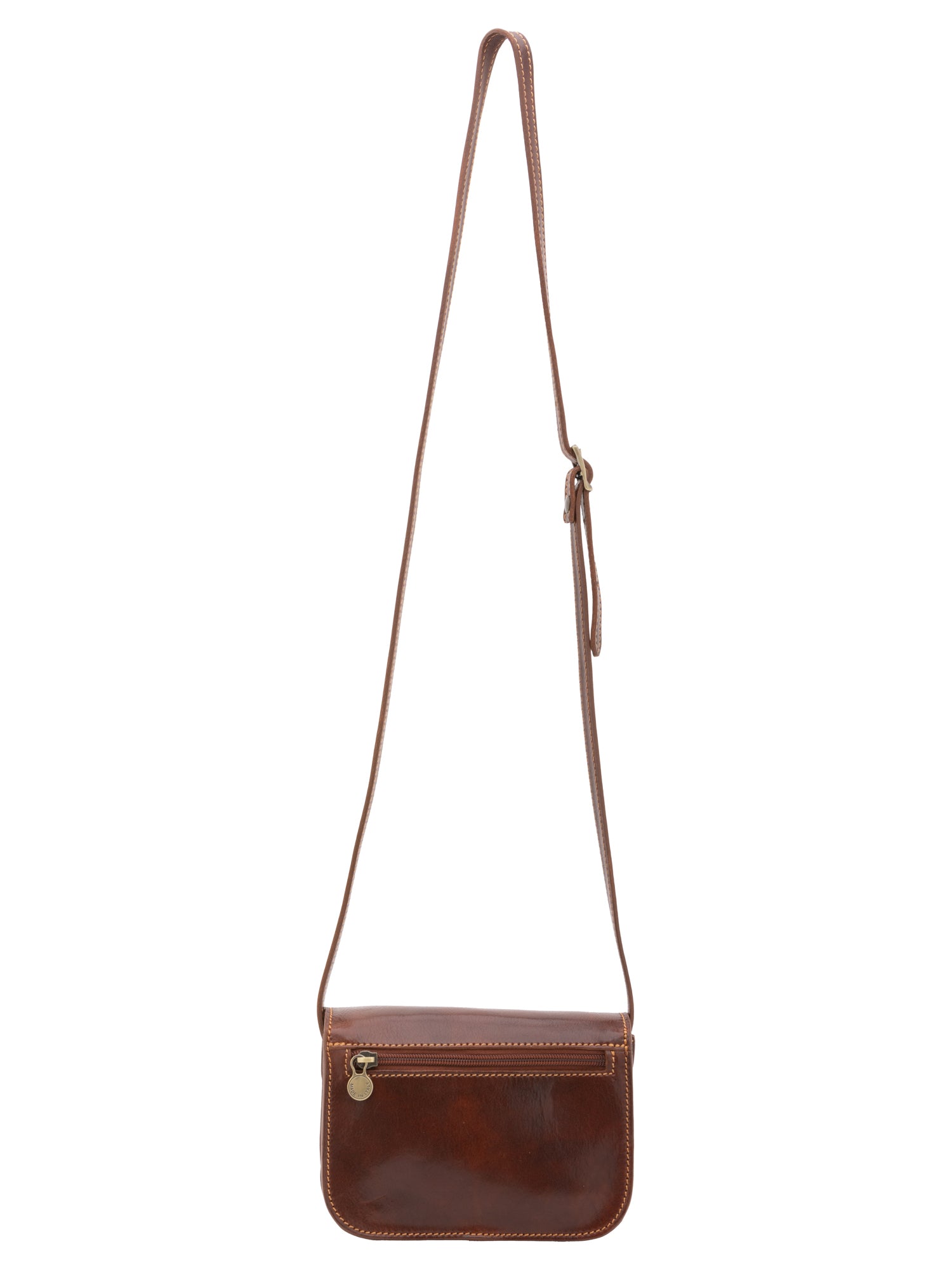 Crossbody bag I Fratelli Women Genuine leather -Rosso Marrone