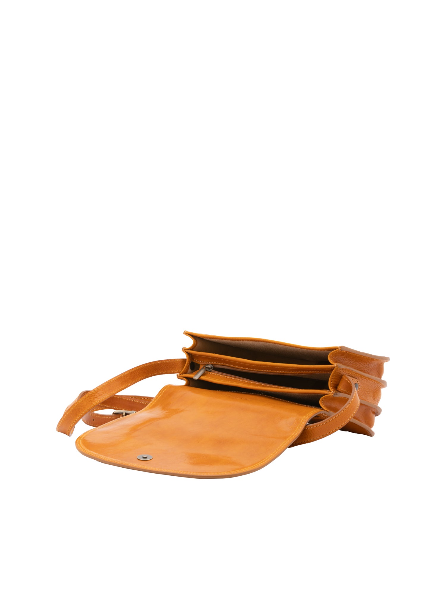 Crossbody bag I Fratelli Women Genuine leather -Rosso Giallo