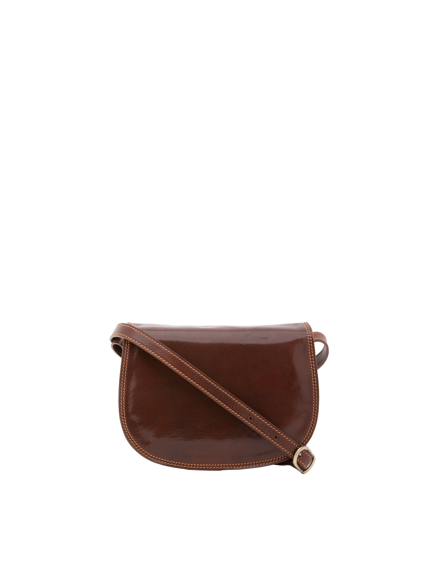 Crossbody bag I Fratelli Women Genuine leather -Rosso Marrone