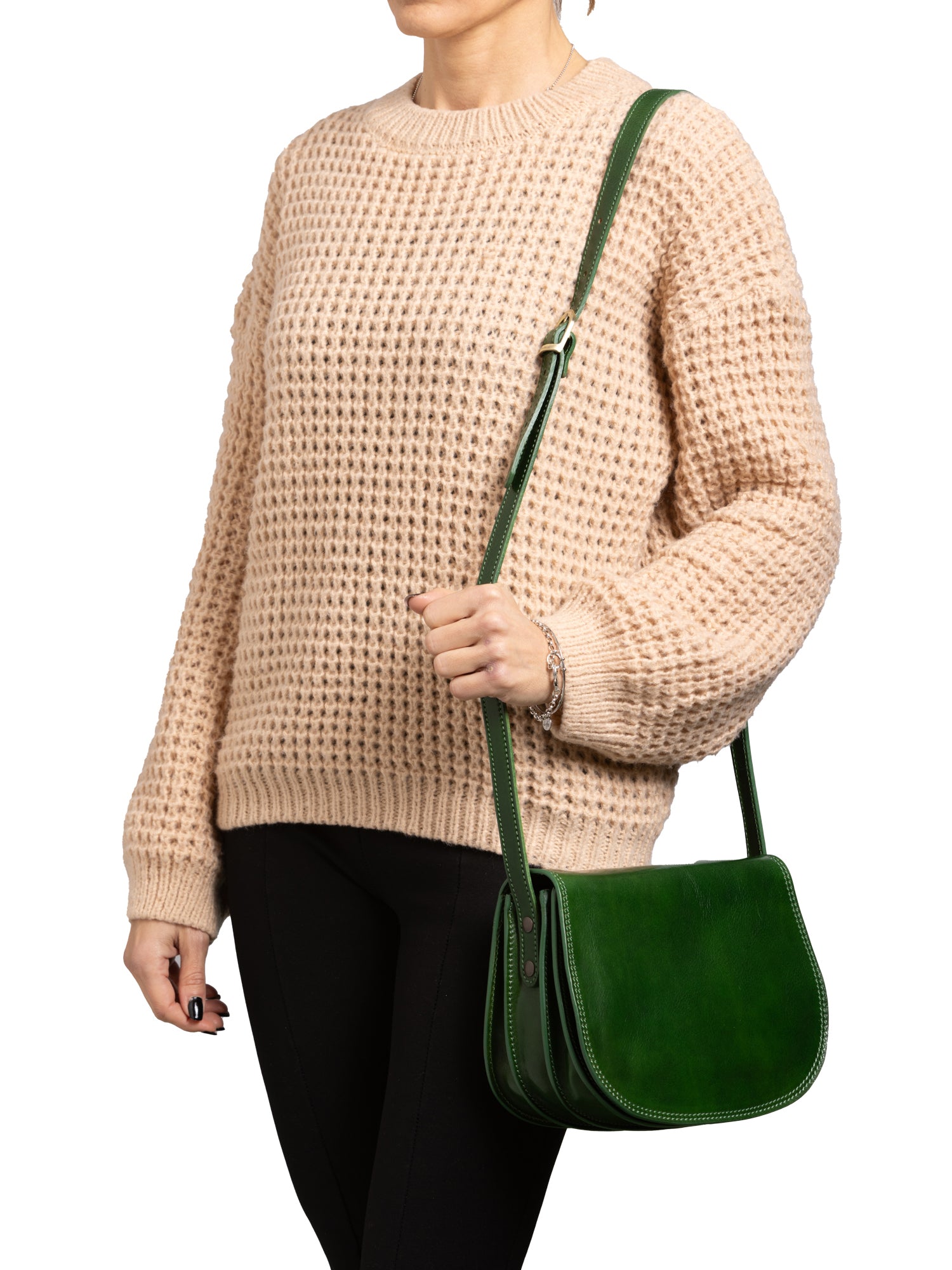 Crossbody bag I Fratelli Women Genuine leather -Rosso Verde