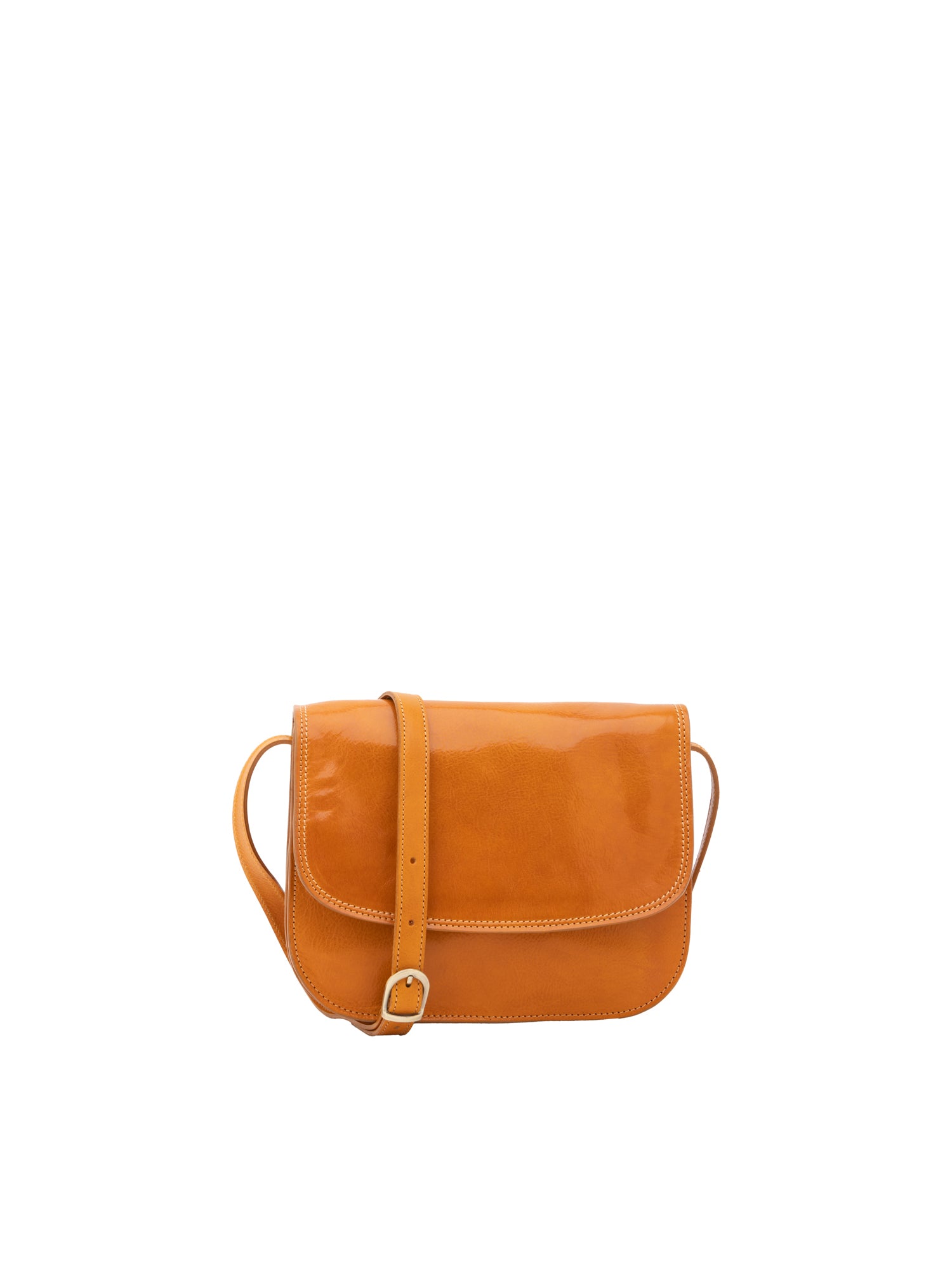 Crossbody bag I Fratelli Women Genuine leather -Rosso Giallo