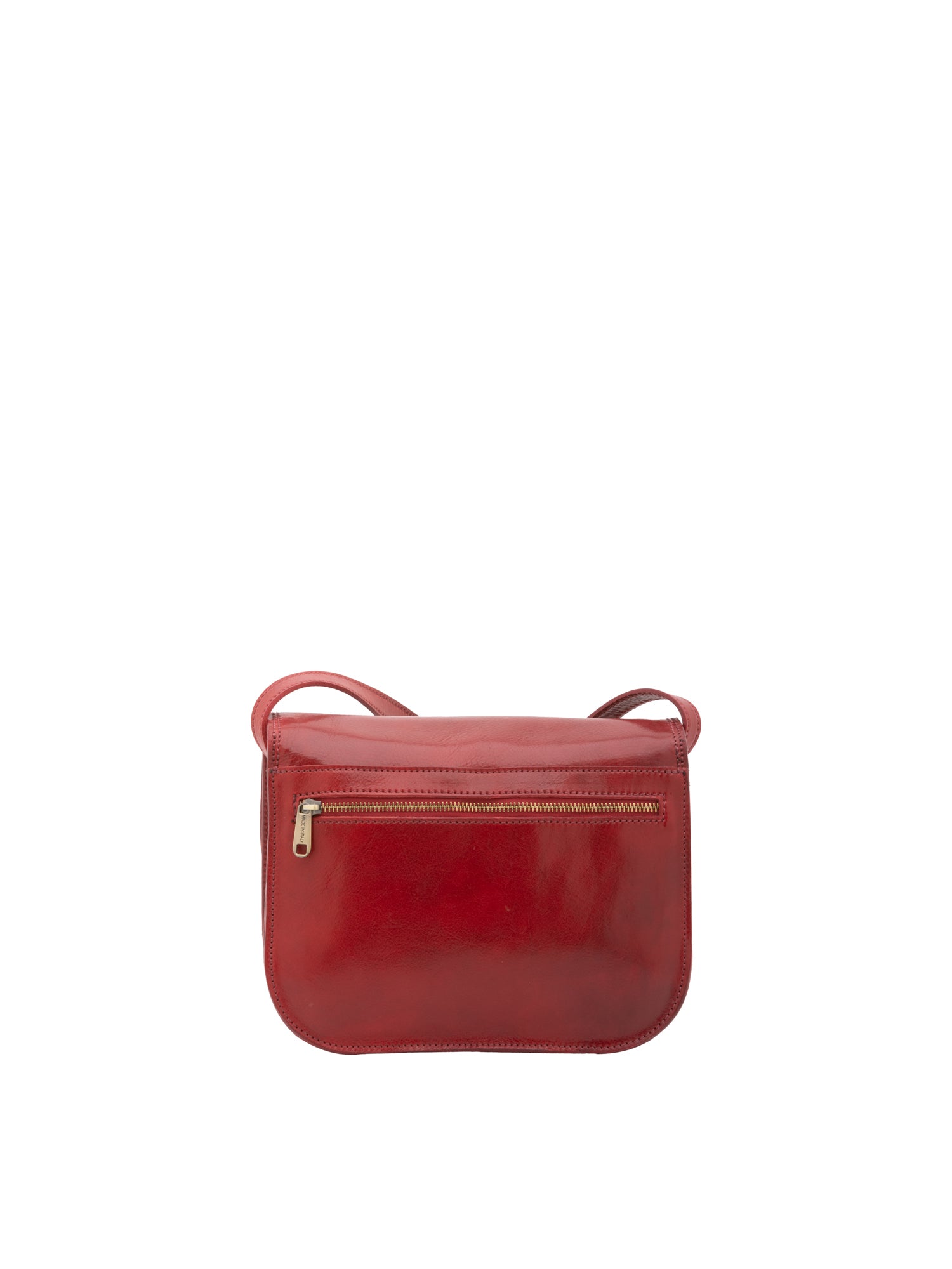 Crossbody bag I Fratelli Women Genuine leather -Rosso Rosso