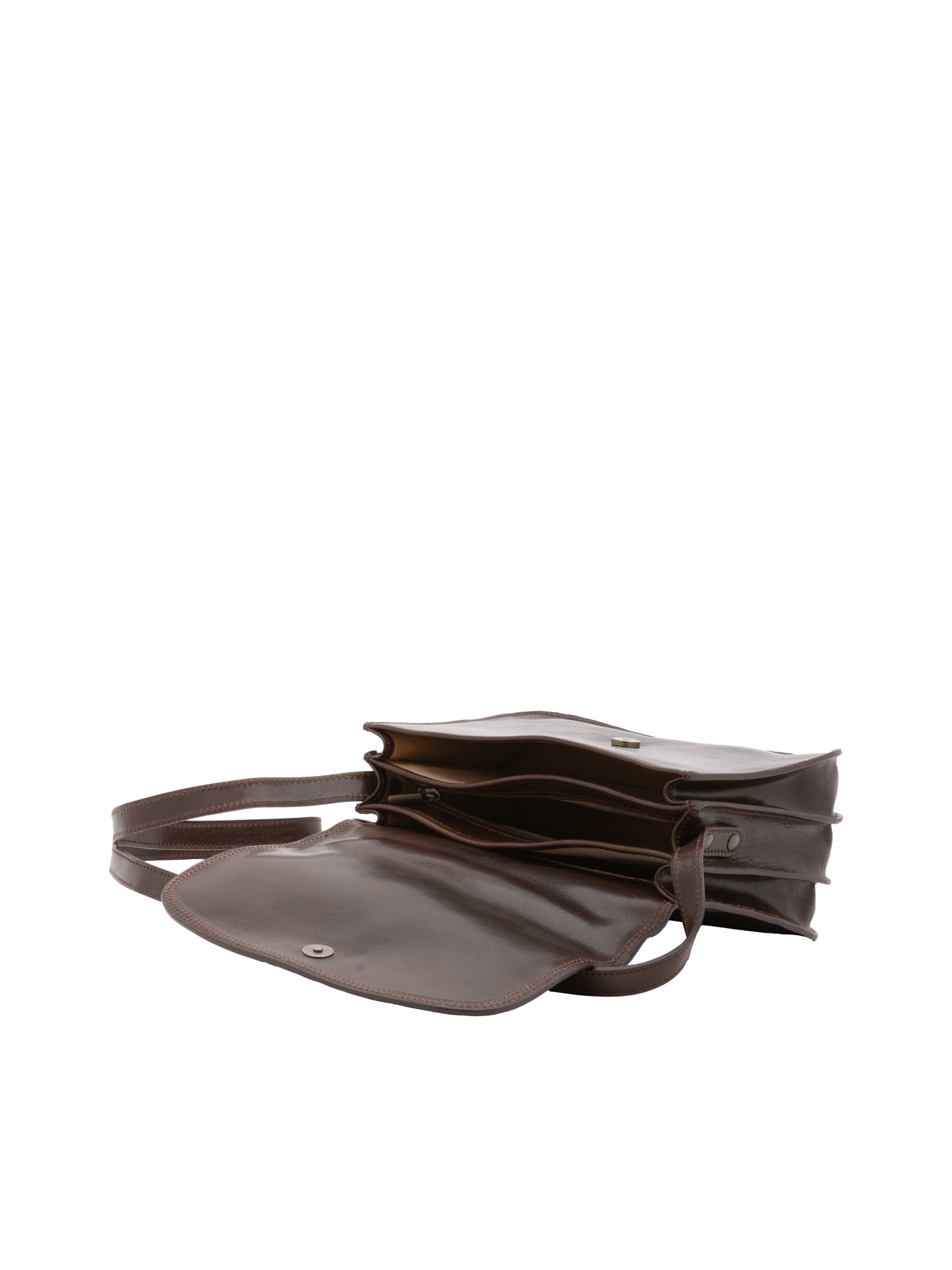 Crossbody bag I Fratelli Women Genuine leather -Rosso Testa di moro