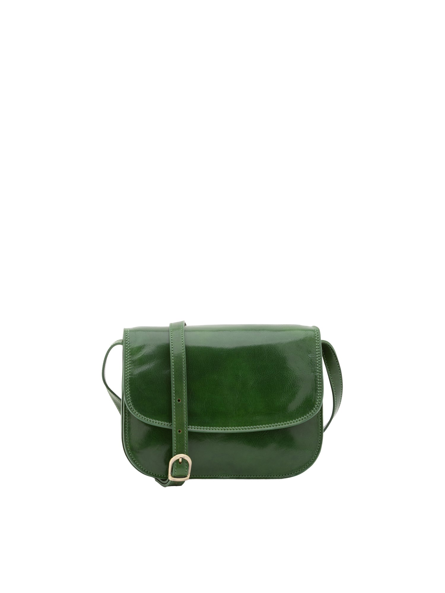 Crossbody bag I Fratelli Women Genuine leather -Rosso Verde