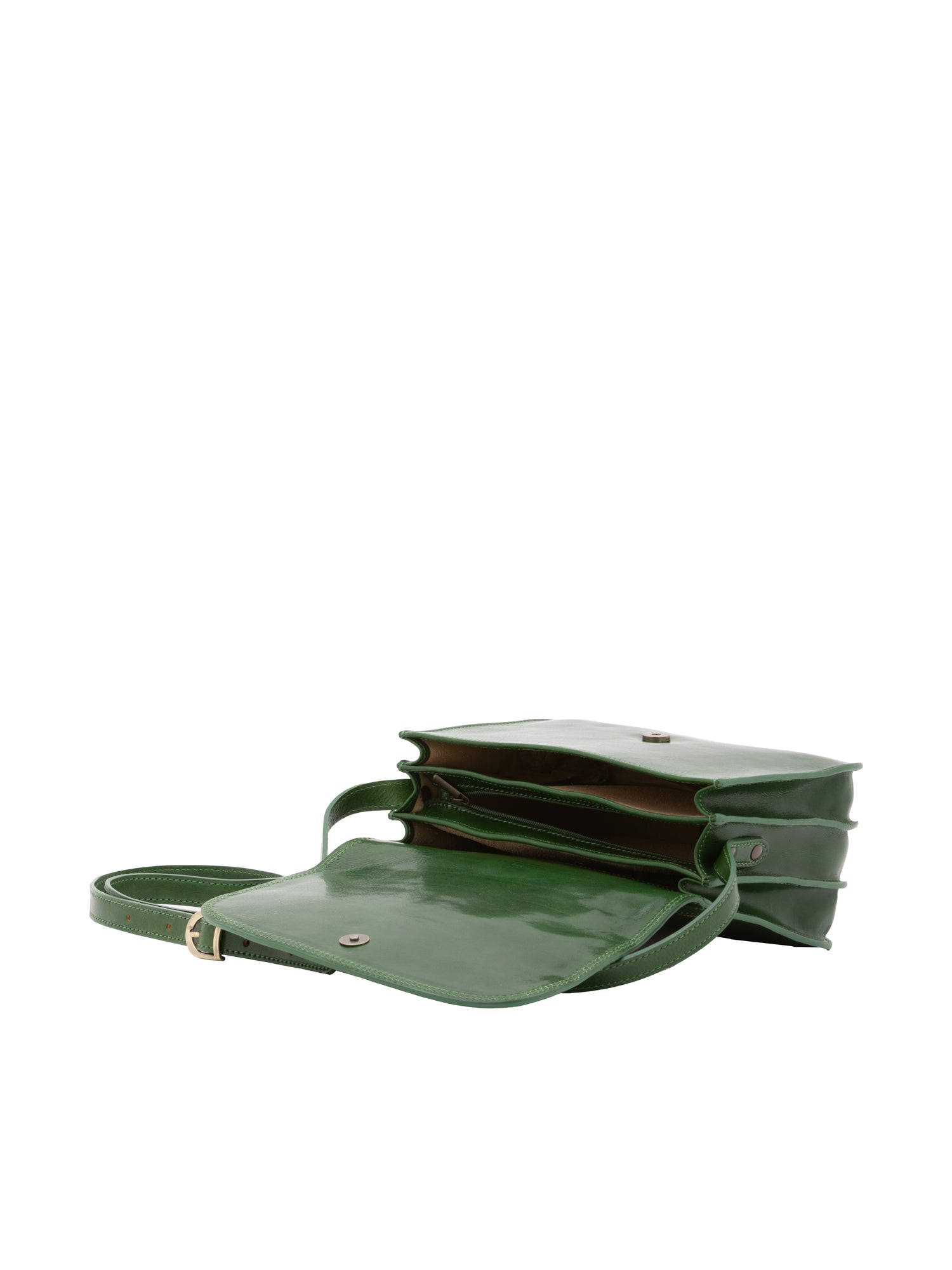 Crossbody bag I Fratelli Women Genuine leather -Rosso Verde