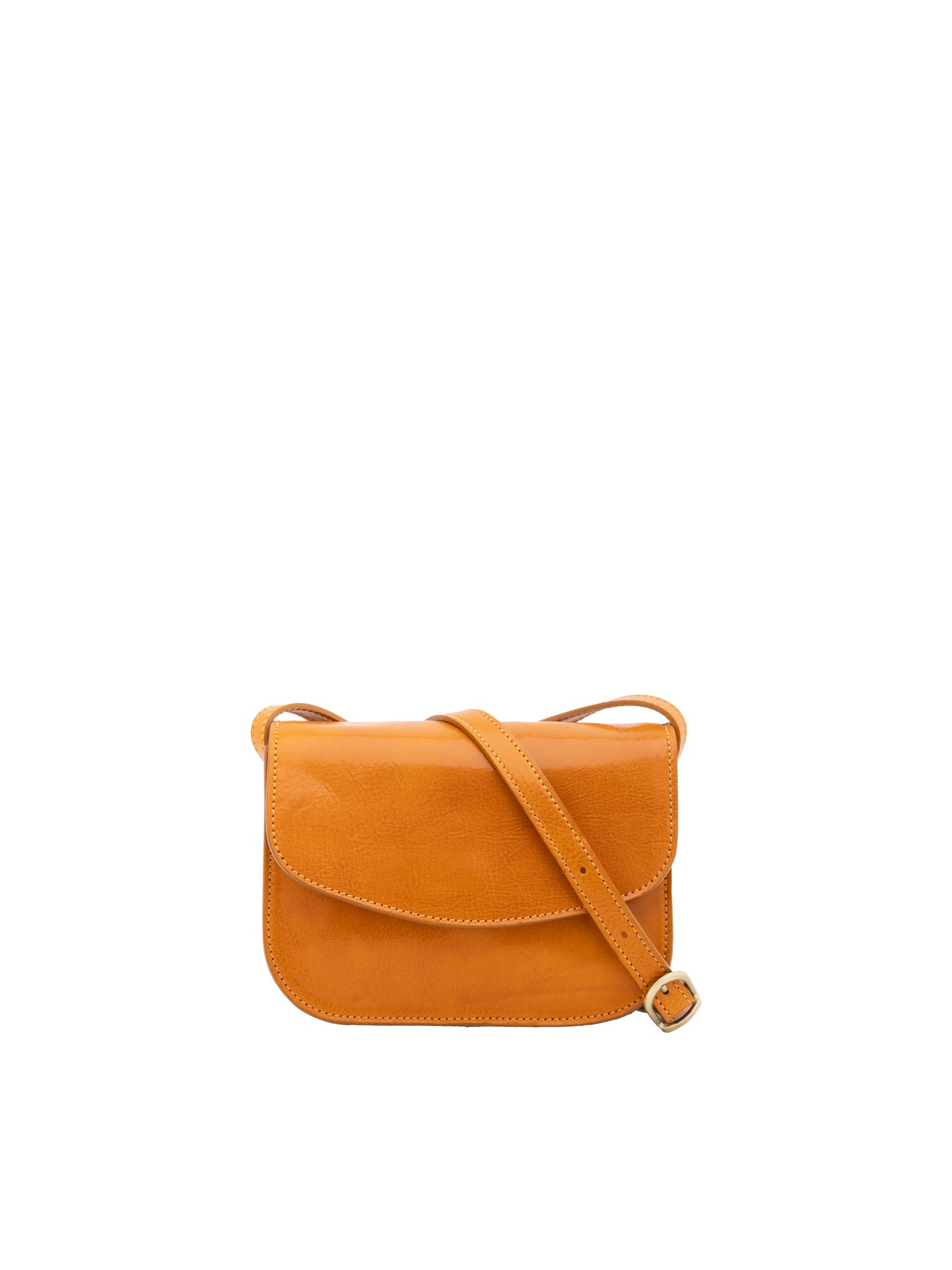 Crossbody bag I Fratelli Women Genuine leather -Rosso Giallo