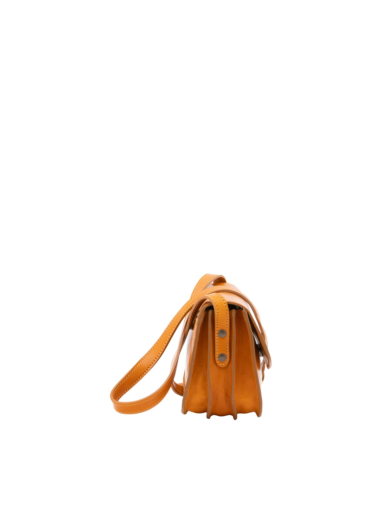 Crossbody bag I Fratelli Women Genuine leather -Rosso Giallo