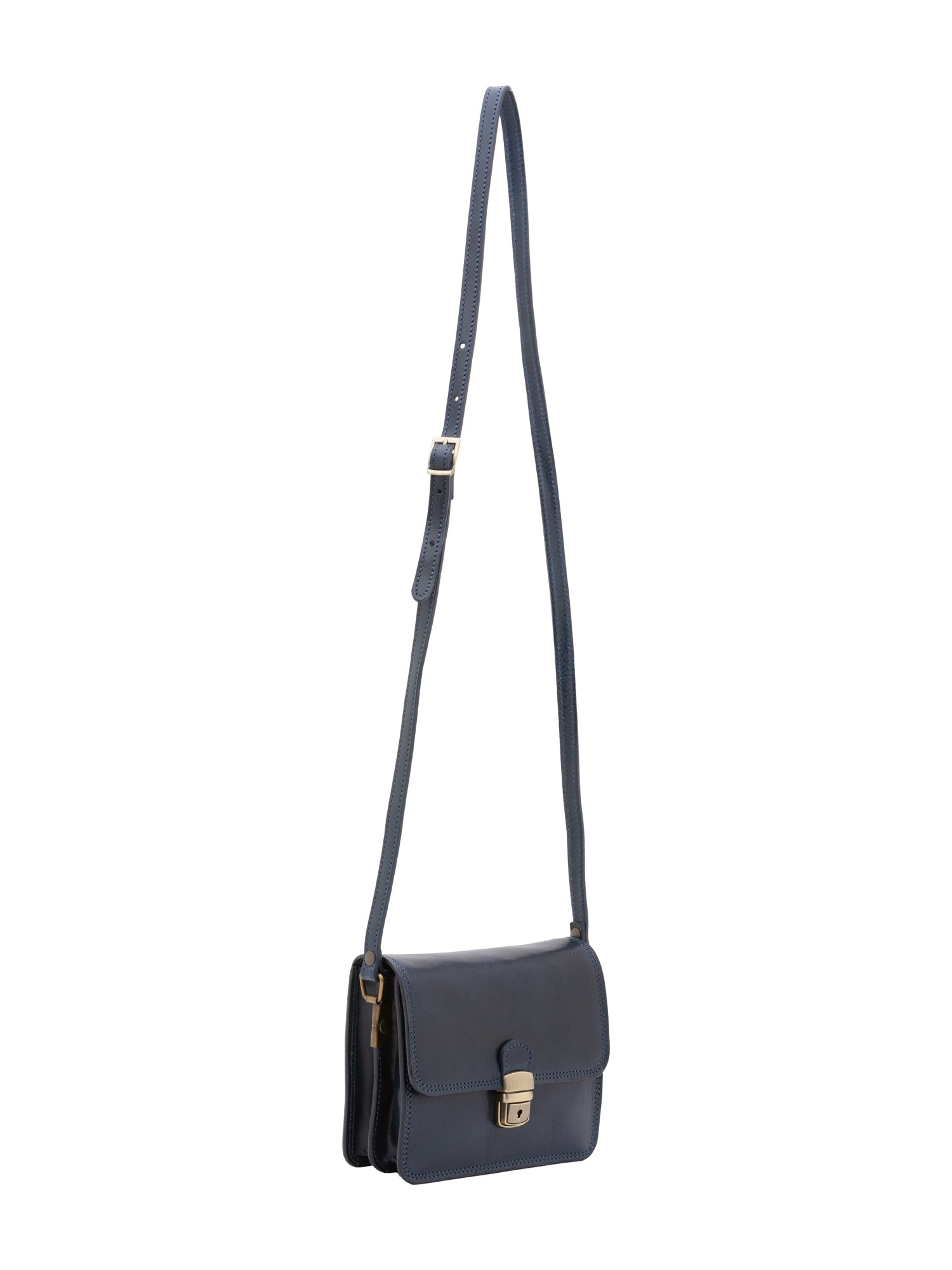 Crossbody bag I Fratelli Women Genuine leather -Rosso Blu