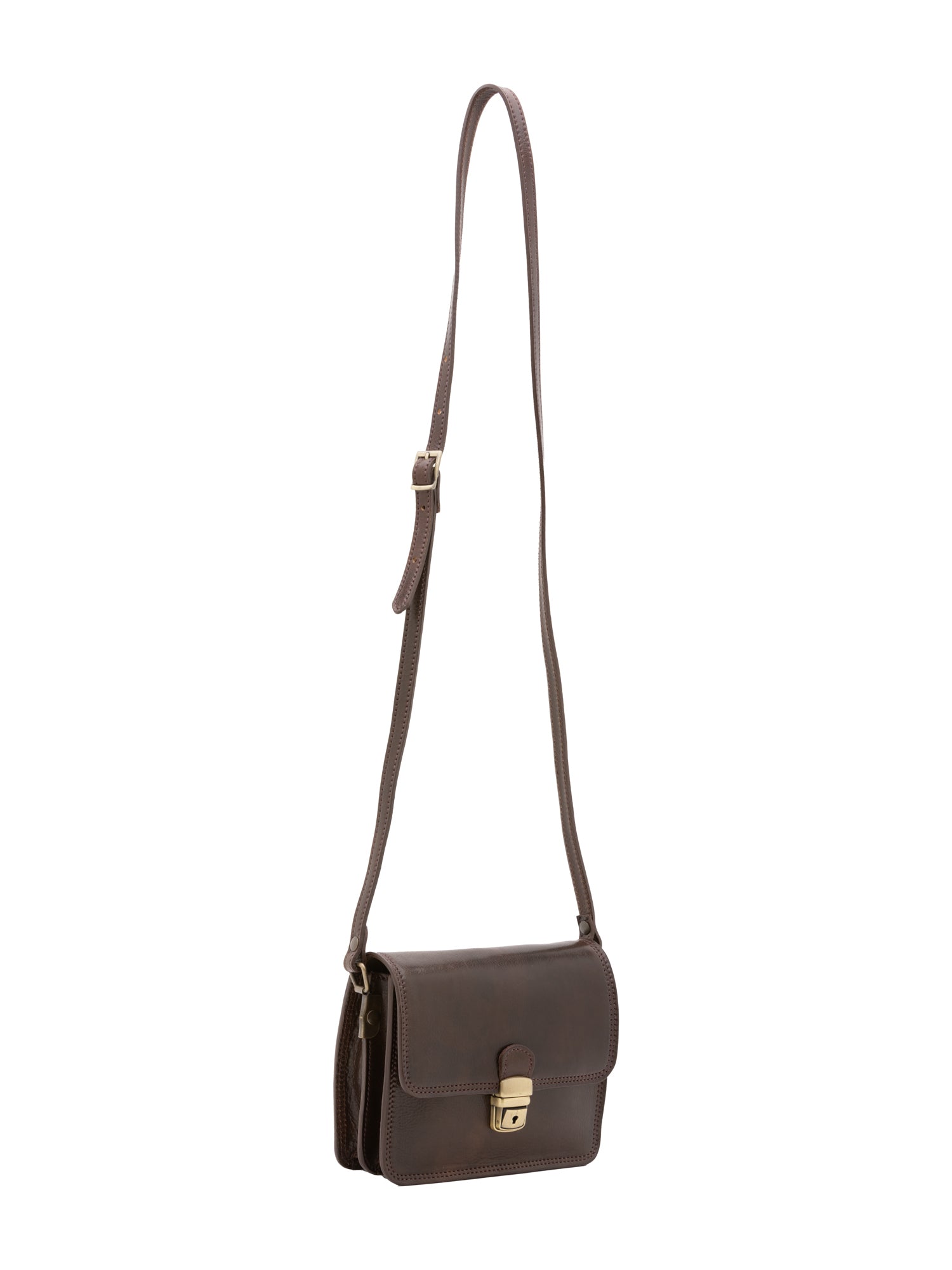 Crossbody bag I Fratelli Women Genuine leather -Rosso Testa di moro