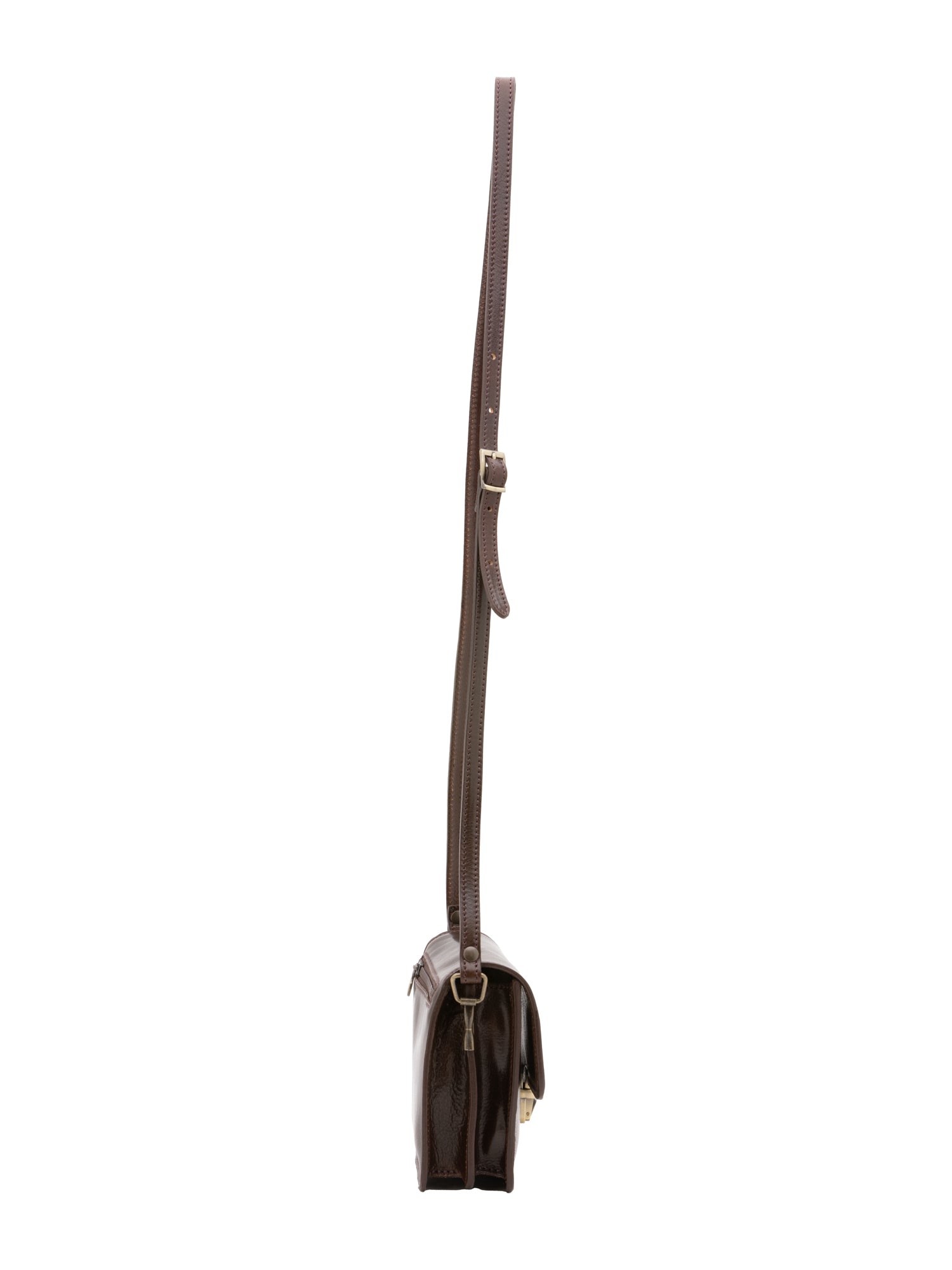 Crossbody bag I Fratelli Women Genuine leather -Rosso Testa di moro