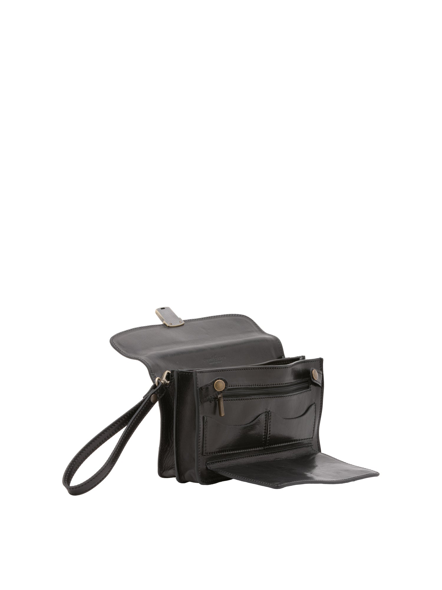 Handbag I Fratelli Men Genuine leather -Marrone Nero