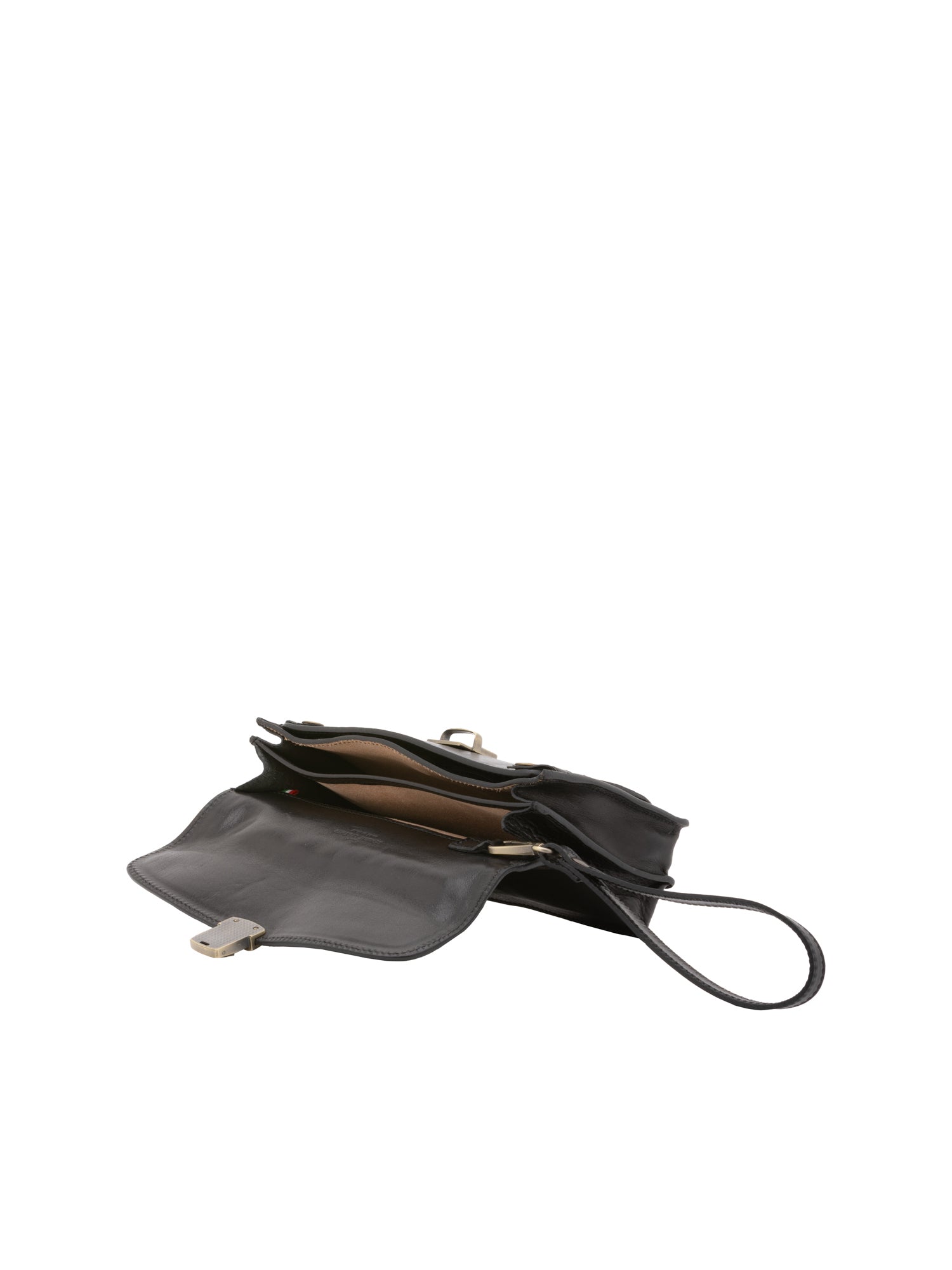 Handbag I Fratelli Men Genuine leather -Marrone Nero