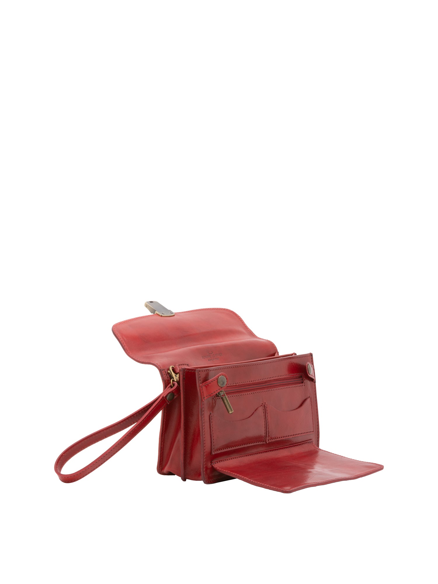 Handbag I Fratelli Men Genuine leather -Marrone Rosso
