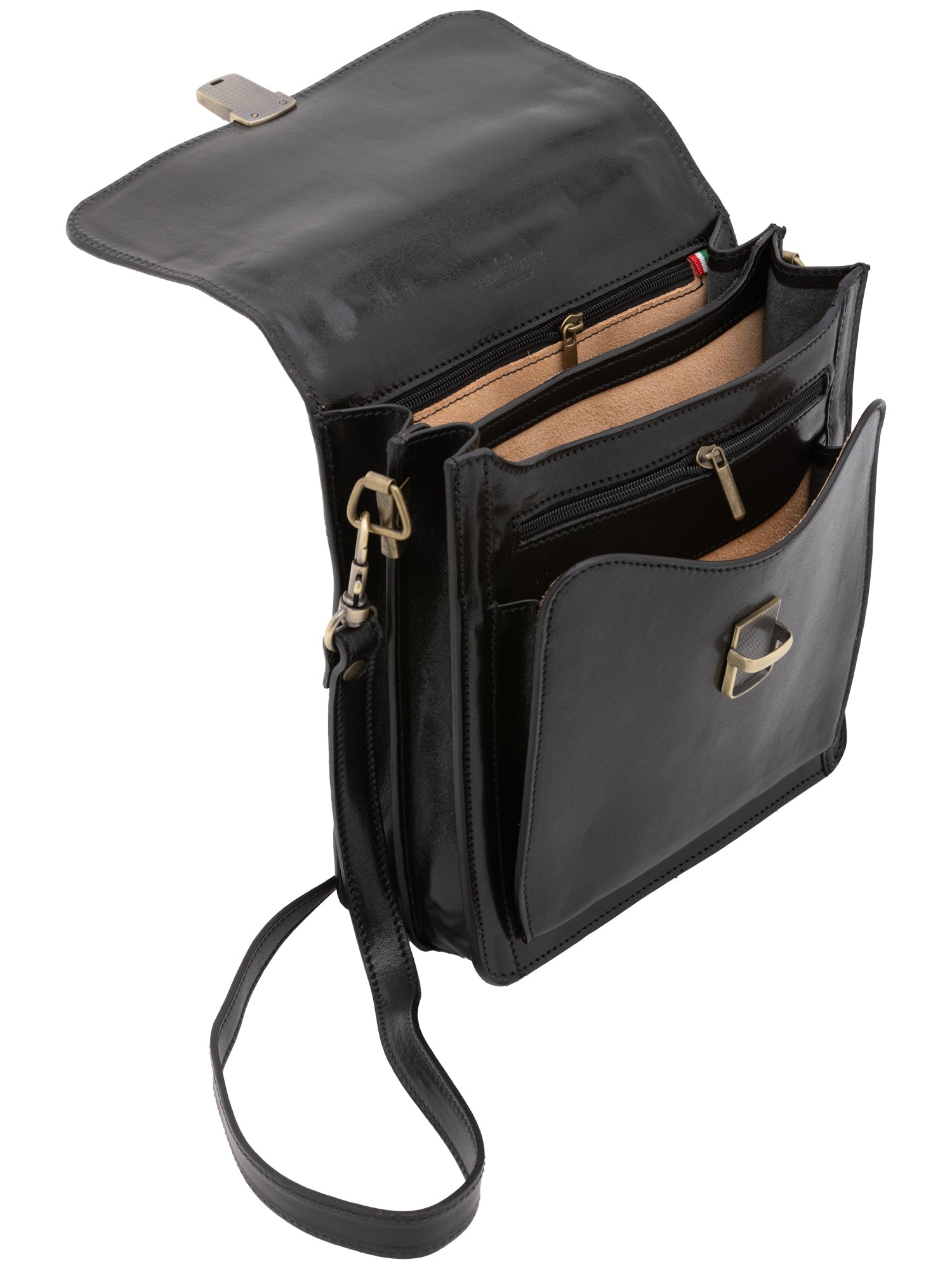 Crossbody bag I Fratelli Men Genuine leather -Tmoro Nero