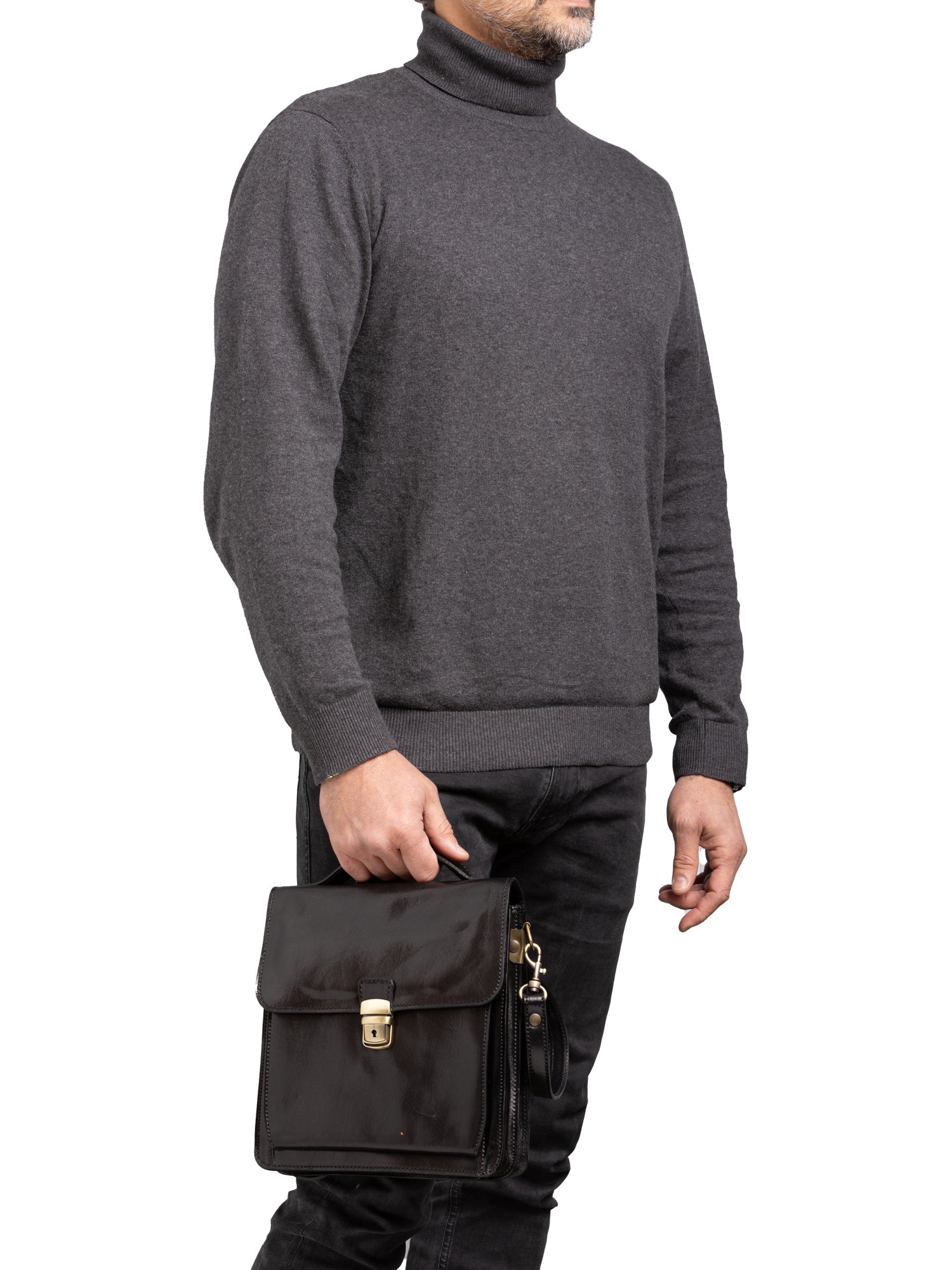 Crossbody bag I Fratelli Men Genuine leather -Tmoro Nero