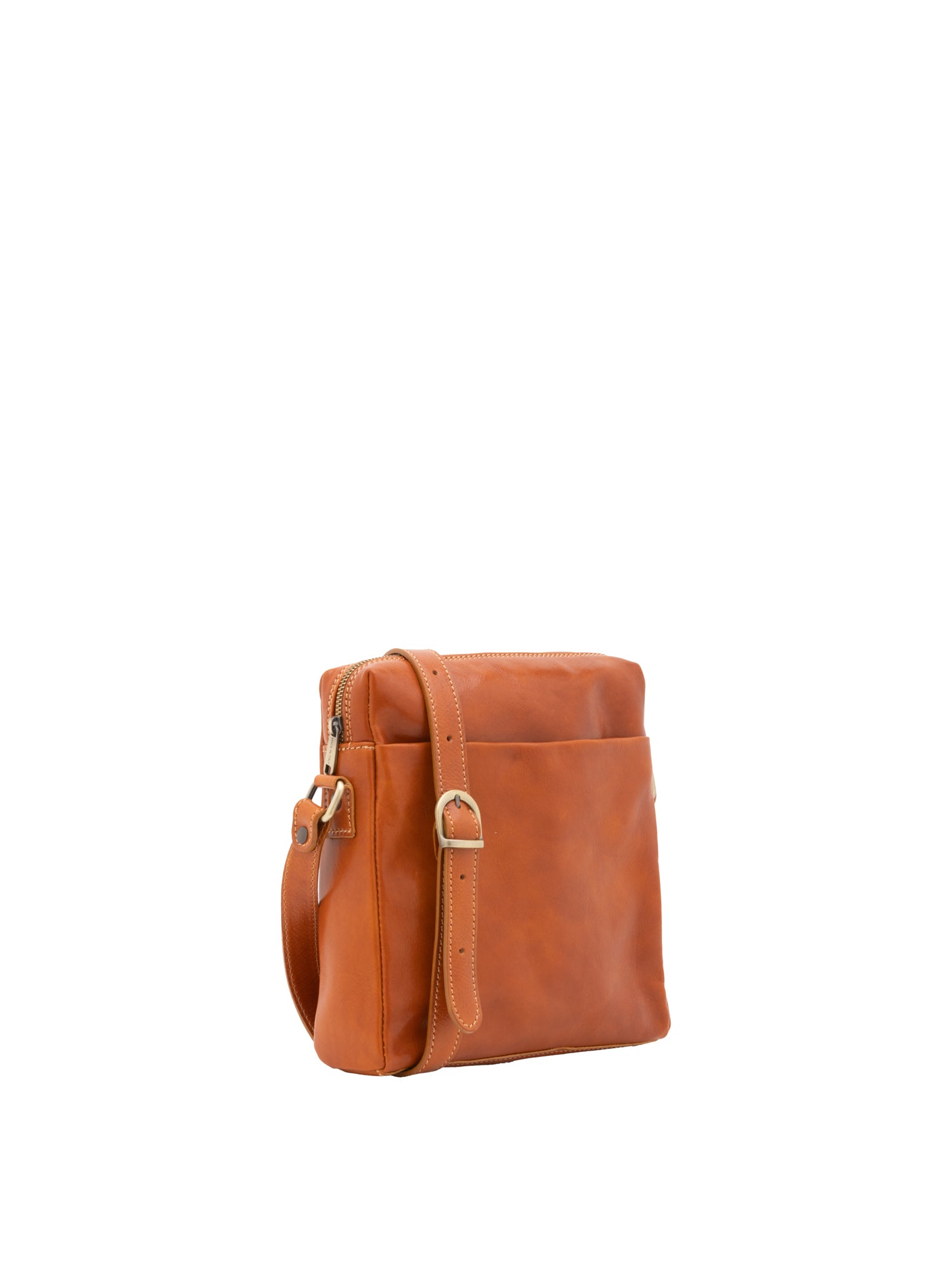 Crossbody bag I Fratelli Men Genuine leather -Verde Cognac