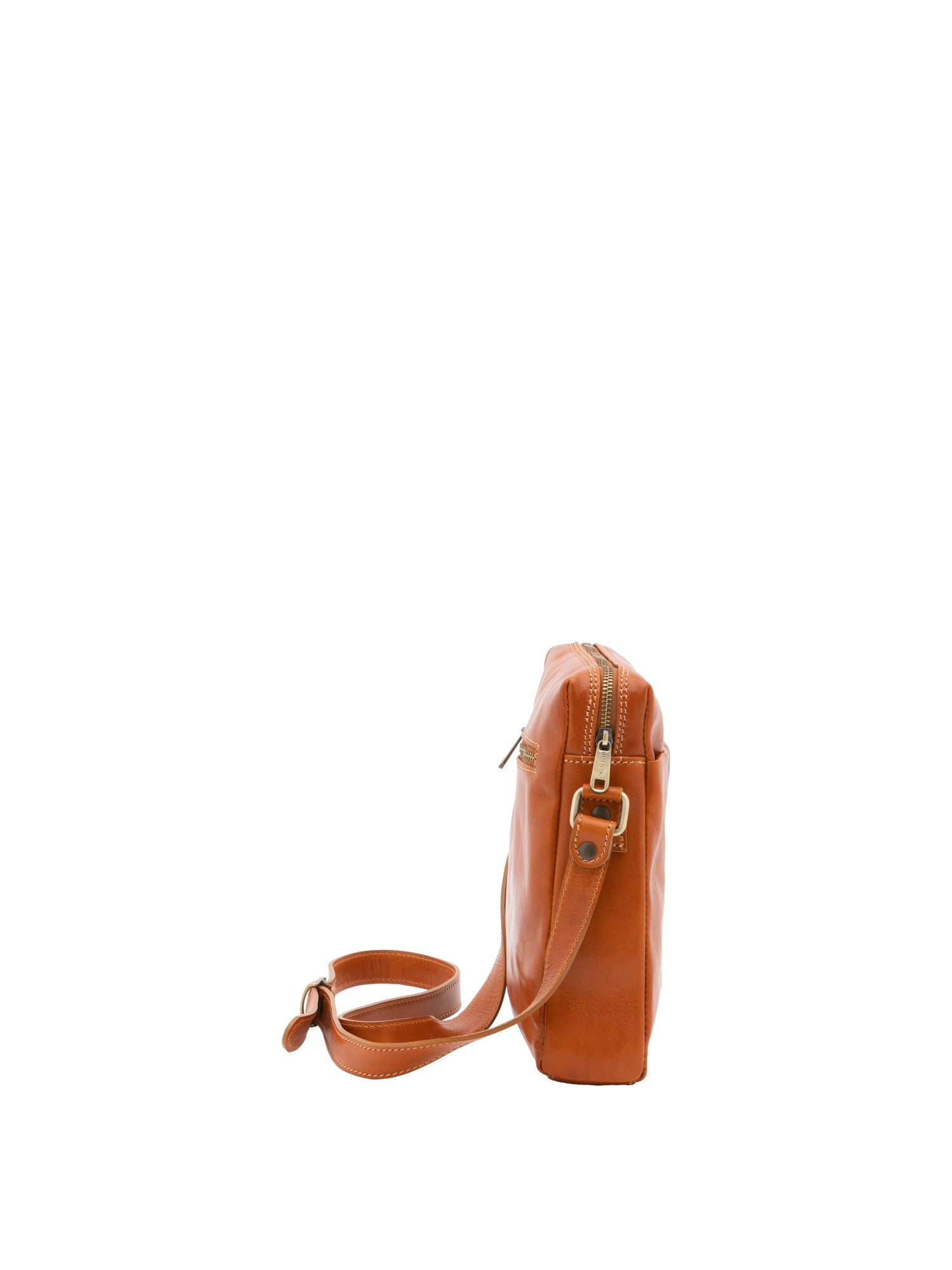 Crossbody bag I Fratelli Men Genuine leather -Verde Cognac