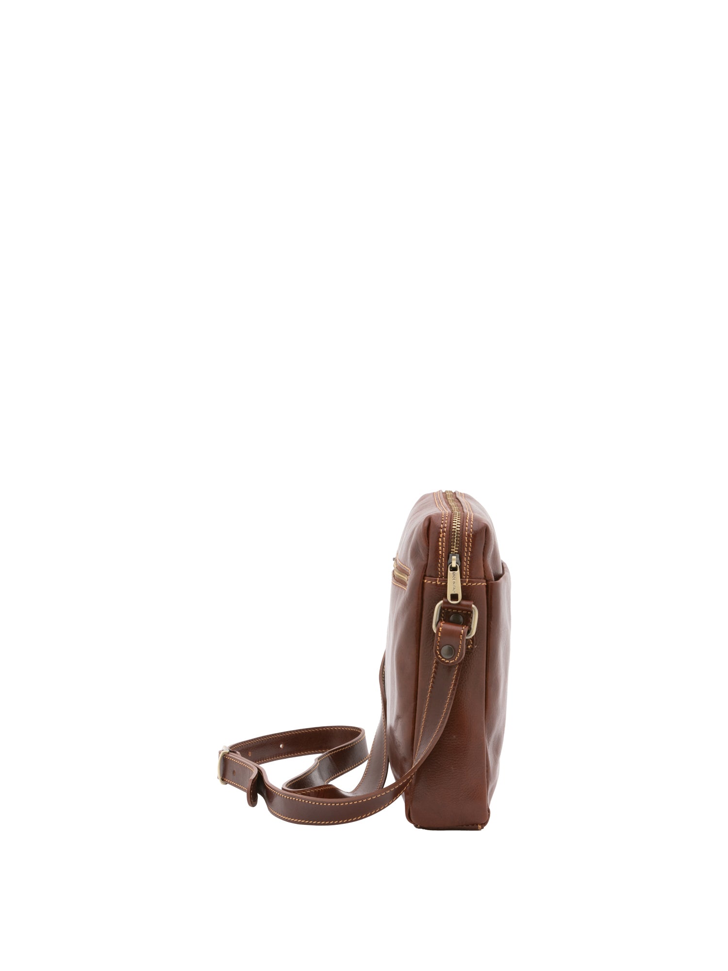 Crossbody bag I Fratelli Men Genuine leather -Verde Marrone