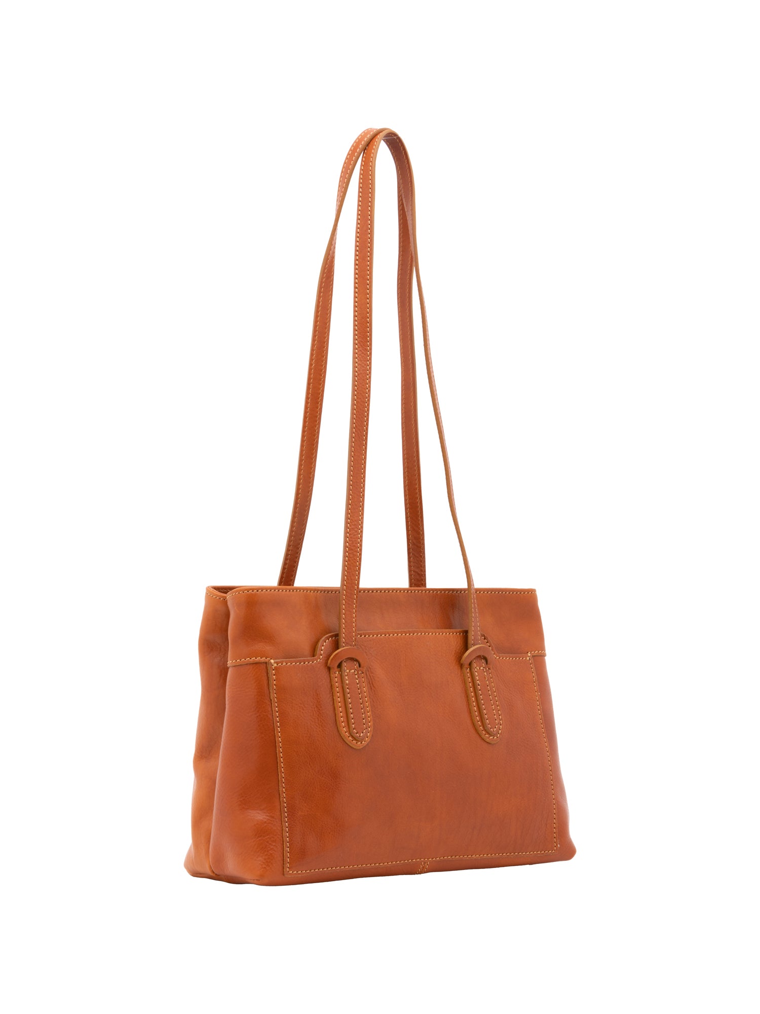 Shoulder Bag I Fratelli Women Genuine leather -Nero Cognac
