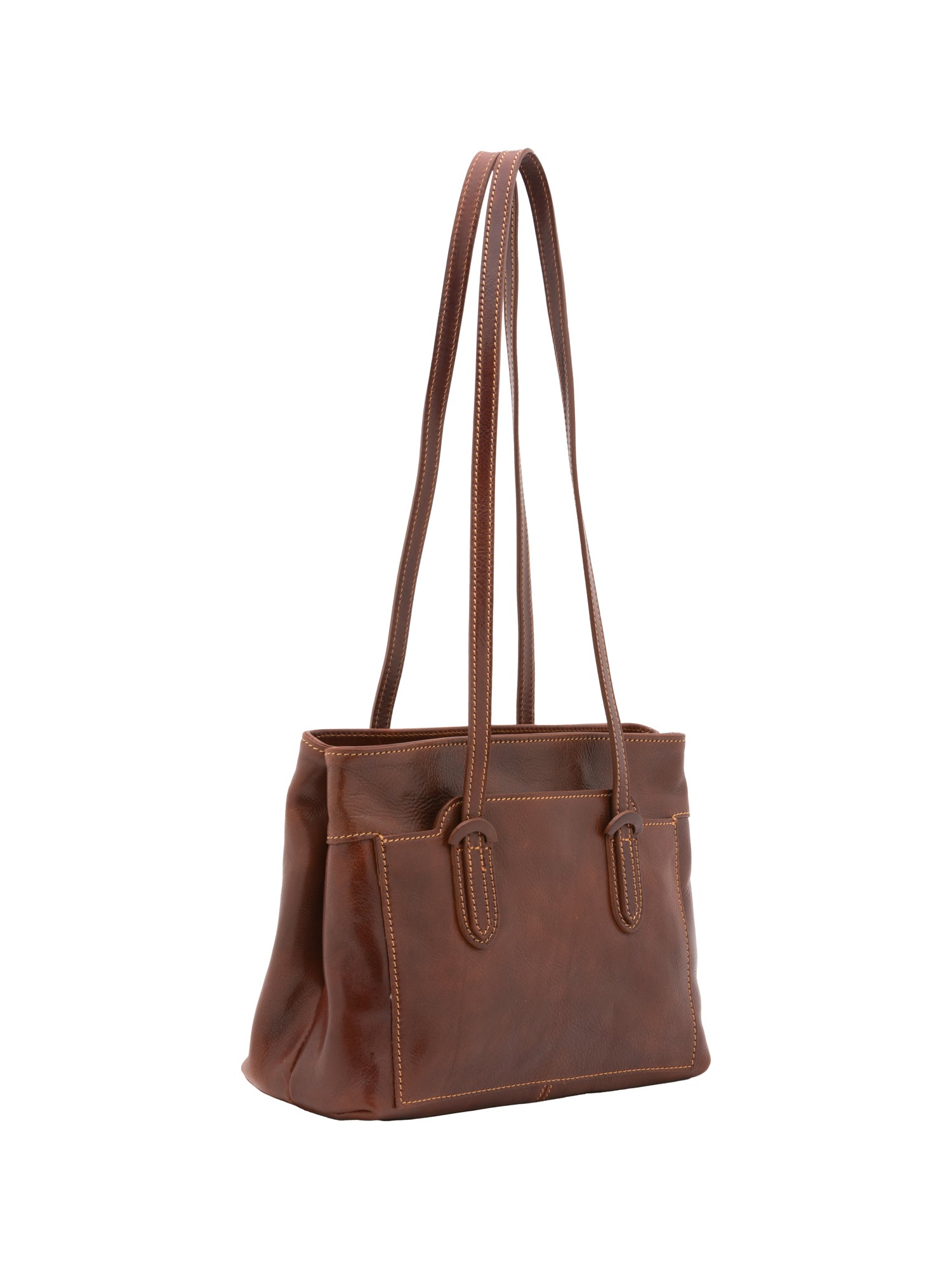 Shoulder Bag I Fratelli Women Genuine leather -Nero Marrone