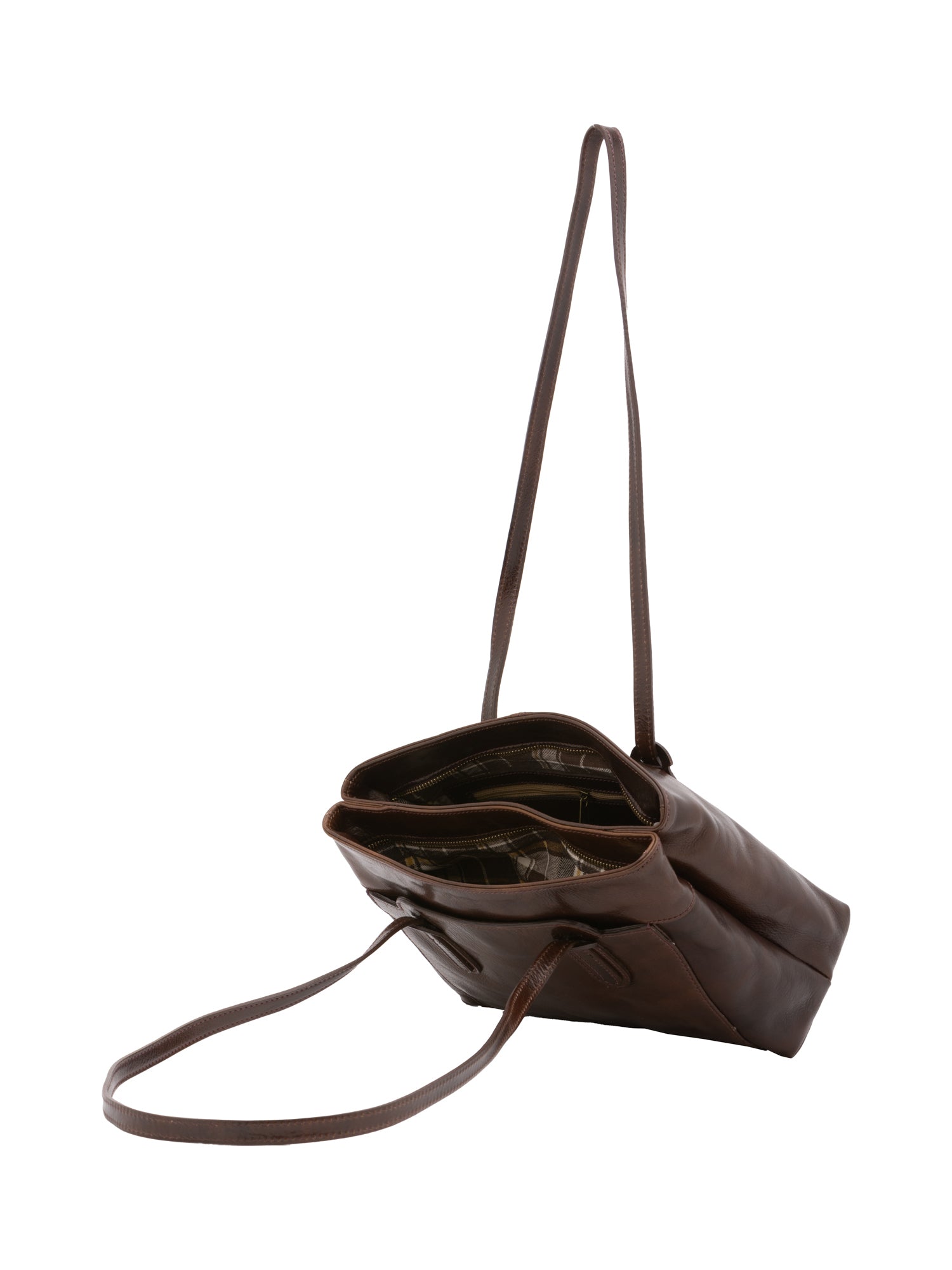 Shoulder Bag I Fratelli Women Genuine leather -Nero Testa di moro