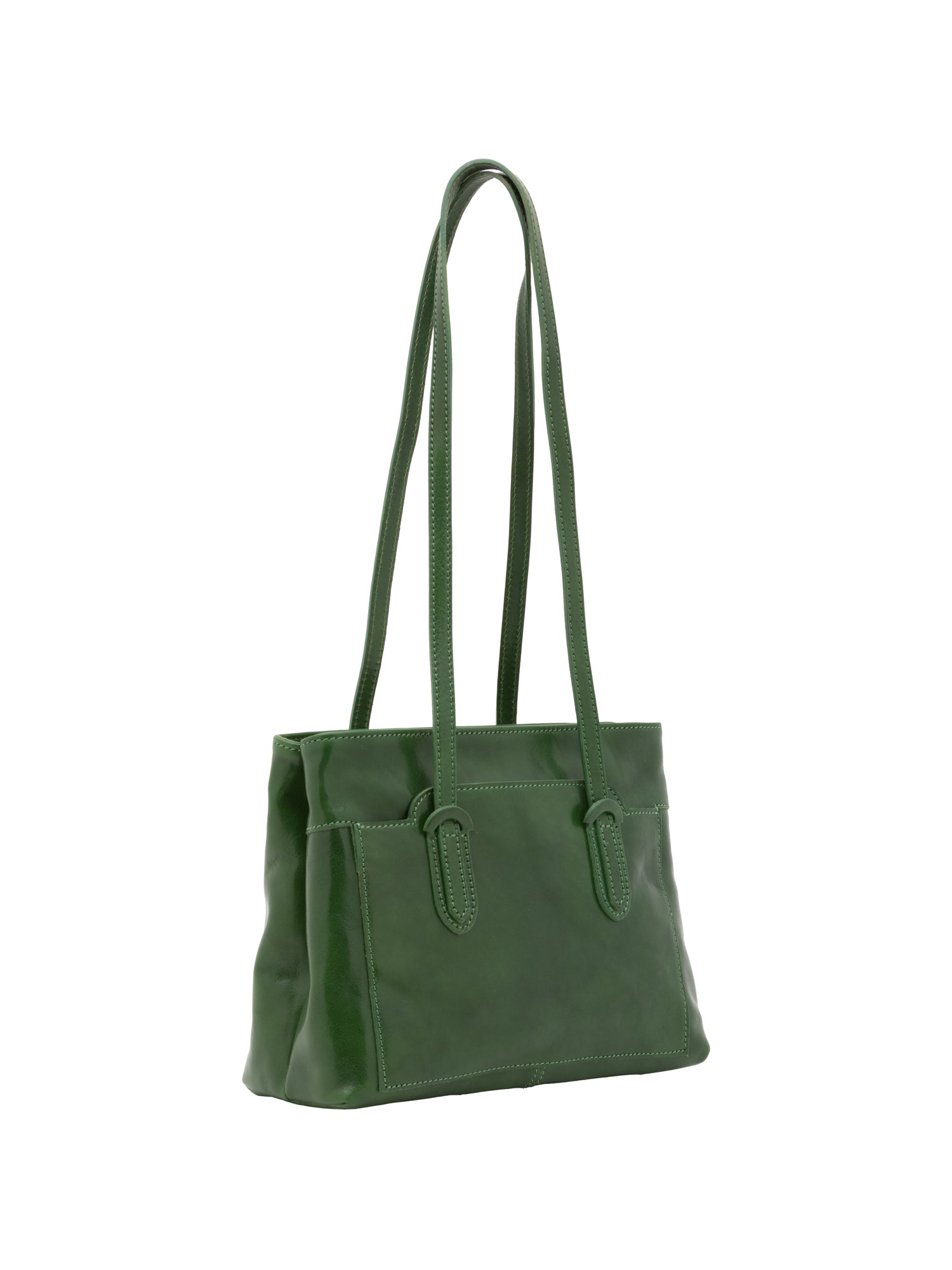 Shoulder Bag I Fratelli Women Genuine leather -Nero Verde
