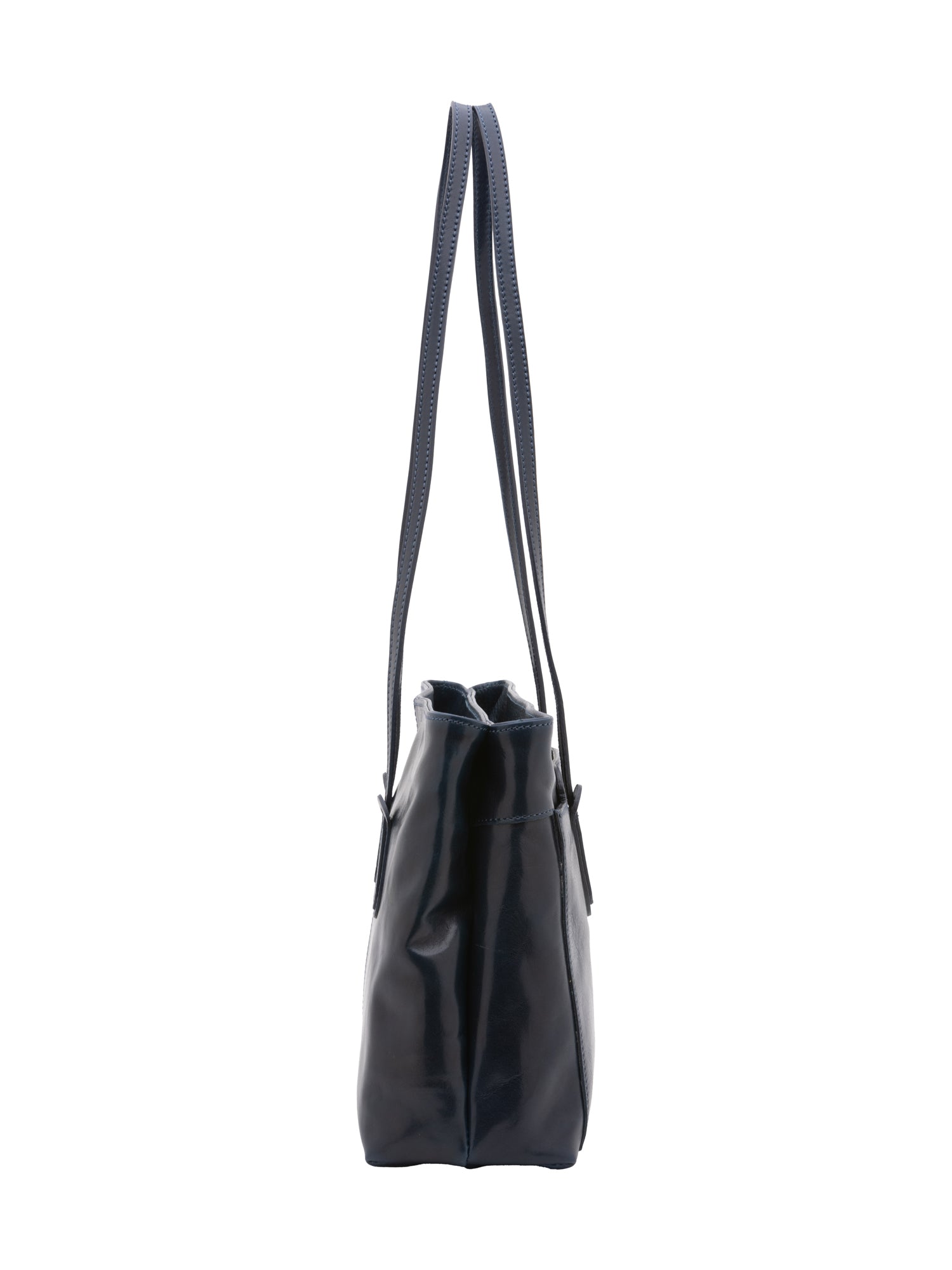 Shoulder Bag I Fratelli Women Genuine leather -Nero Blu