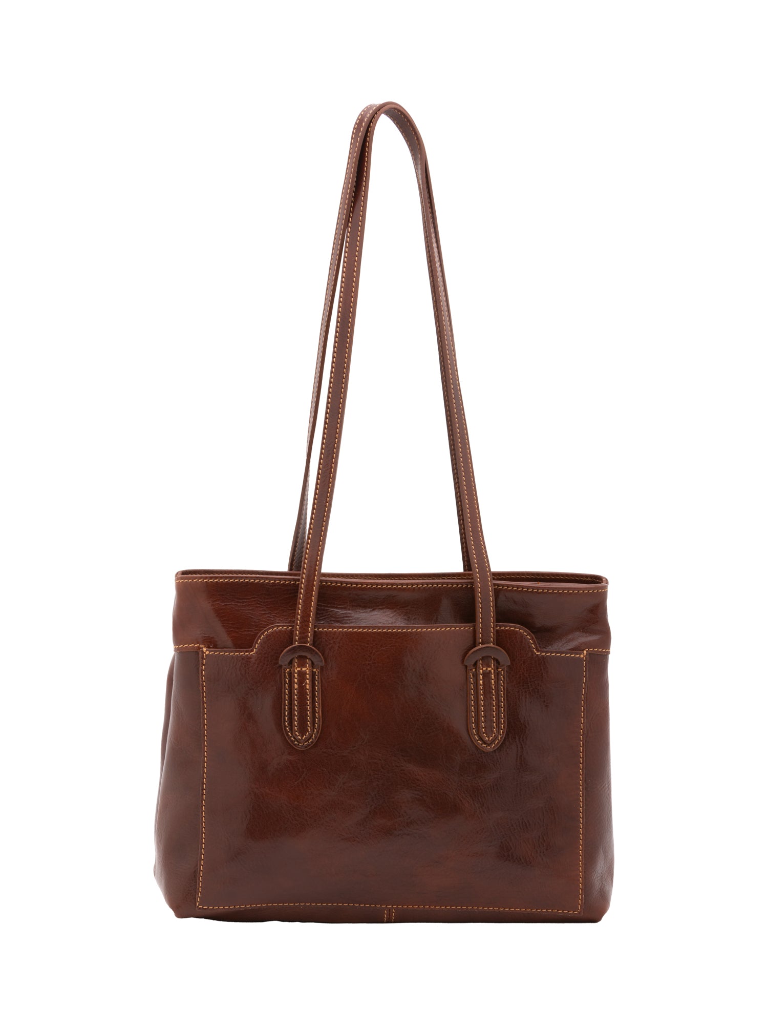 Shoulder Bag I Fratelli Women Genuine leather -Nero Marrone