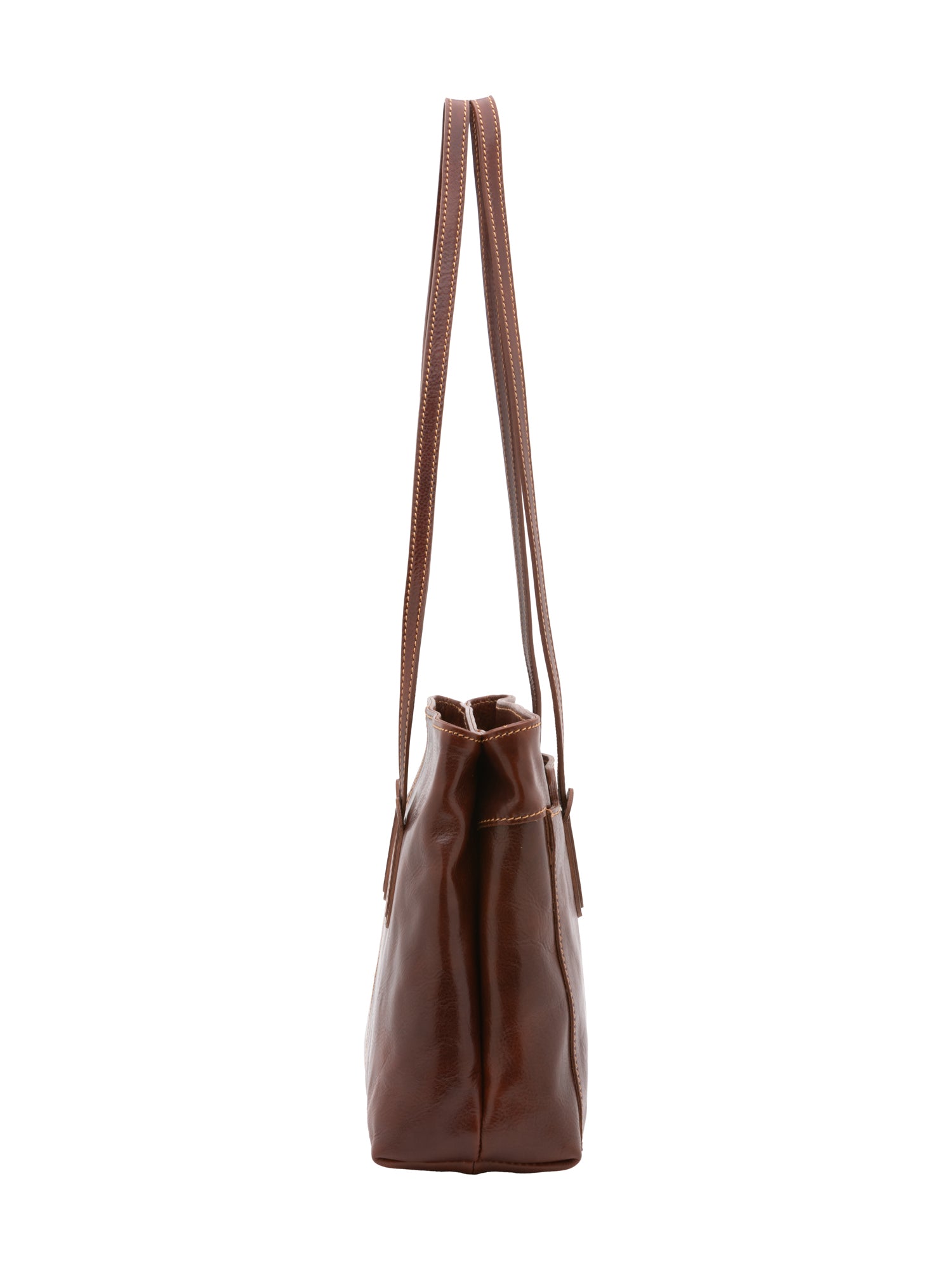 Shoulder Bag I Fratelli Women Genuine leather -Nero Marrone