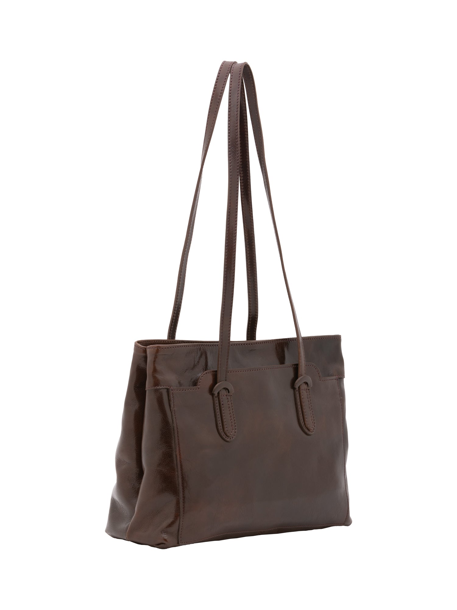 Shoulder Bag I Fratelli Women Genuine leather -Nero Testa di moro