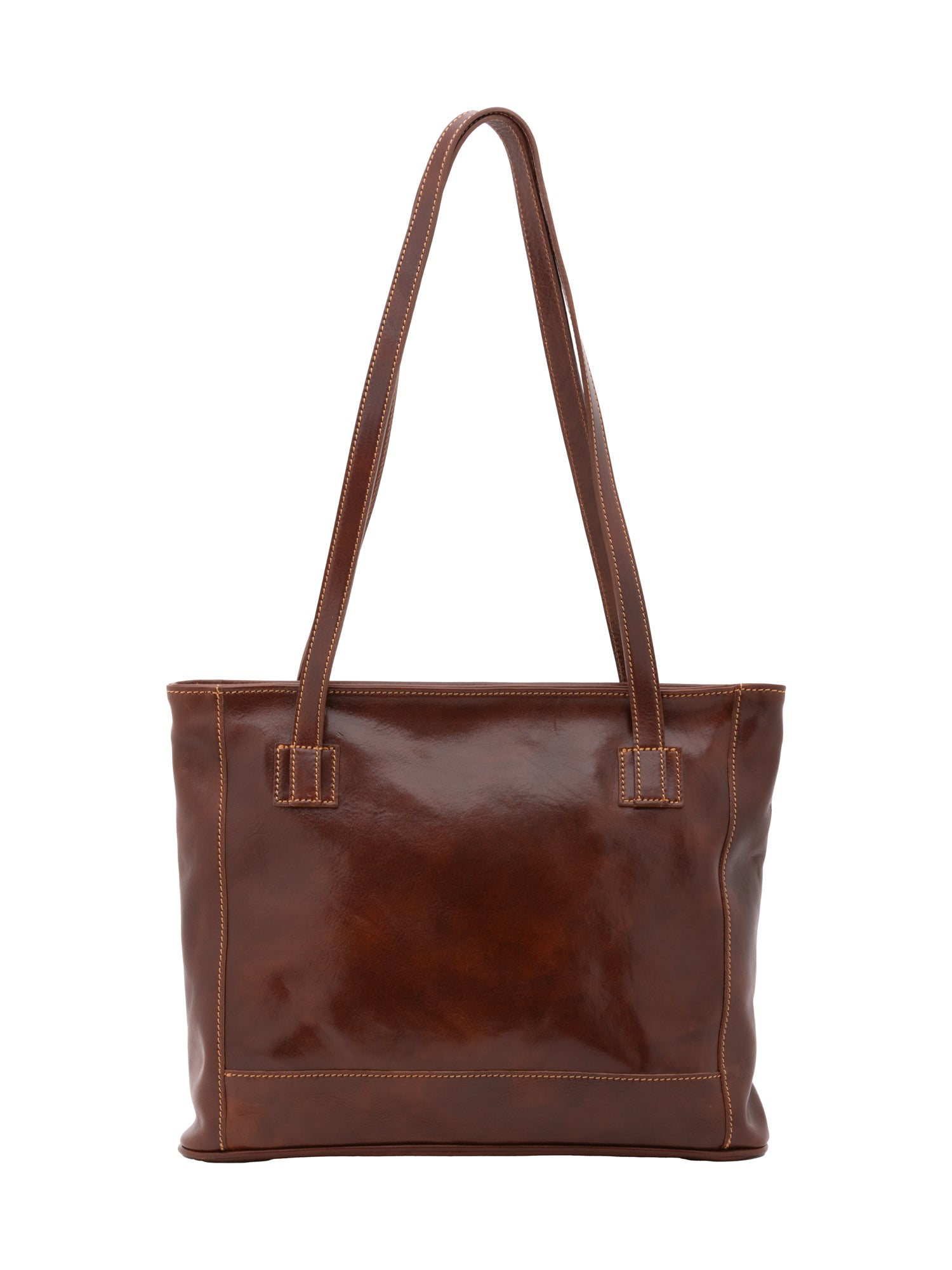 Shoulder Bag I Fratelli Women Genuine leather -Cognac Marrone