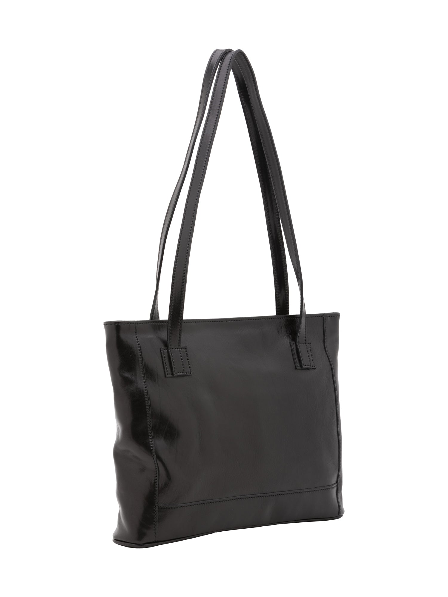 Shoulder Bag I Fratelli Women Genuine leather -Cognac Nero