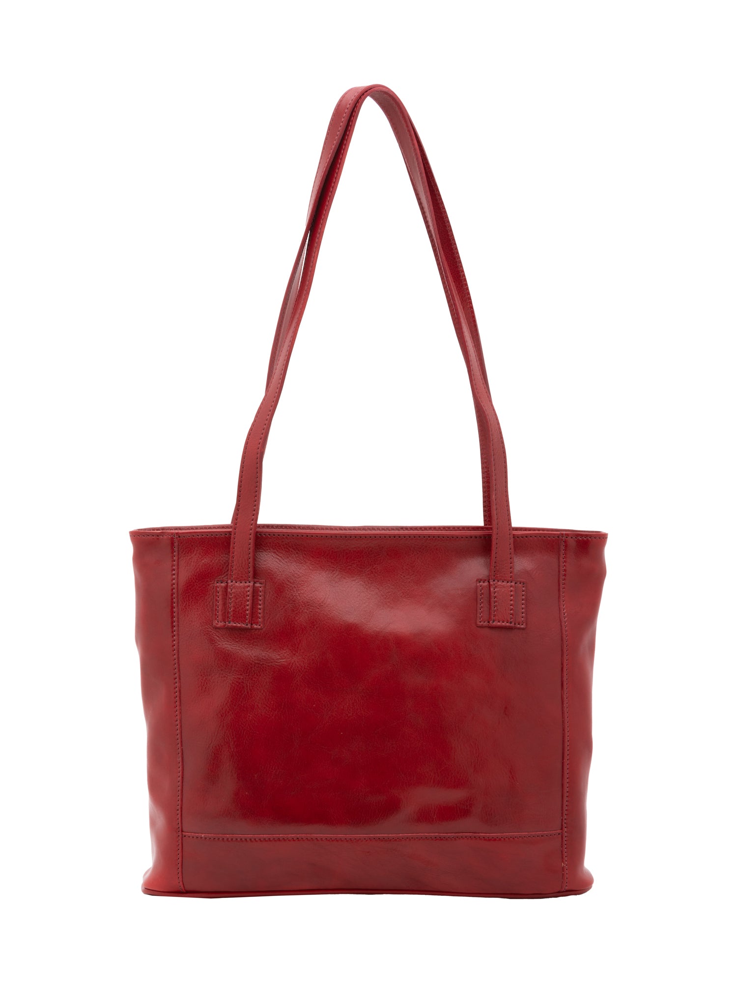 Shoulder Bag I Fratelli Women Genuine leather -Cognac Rosso