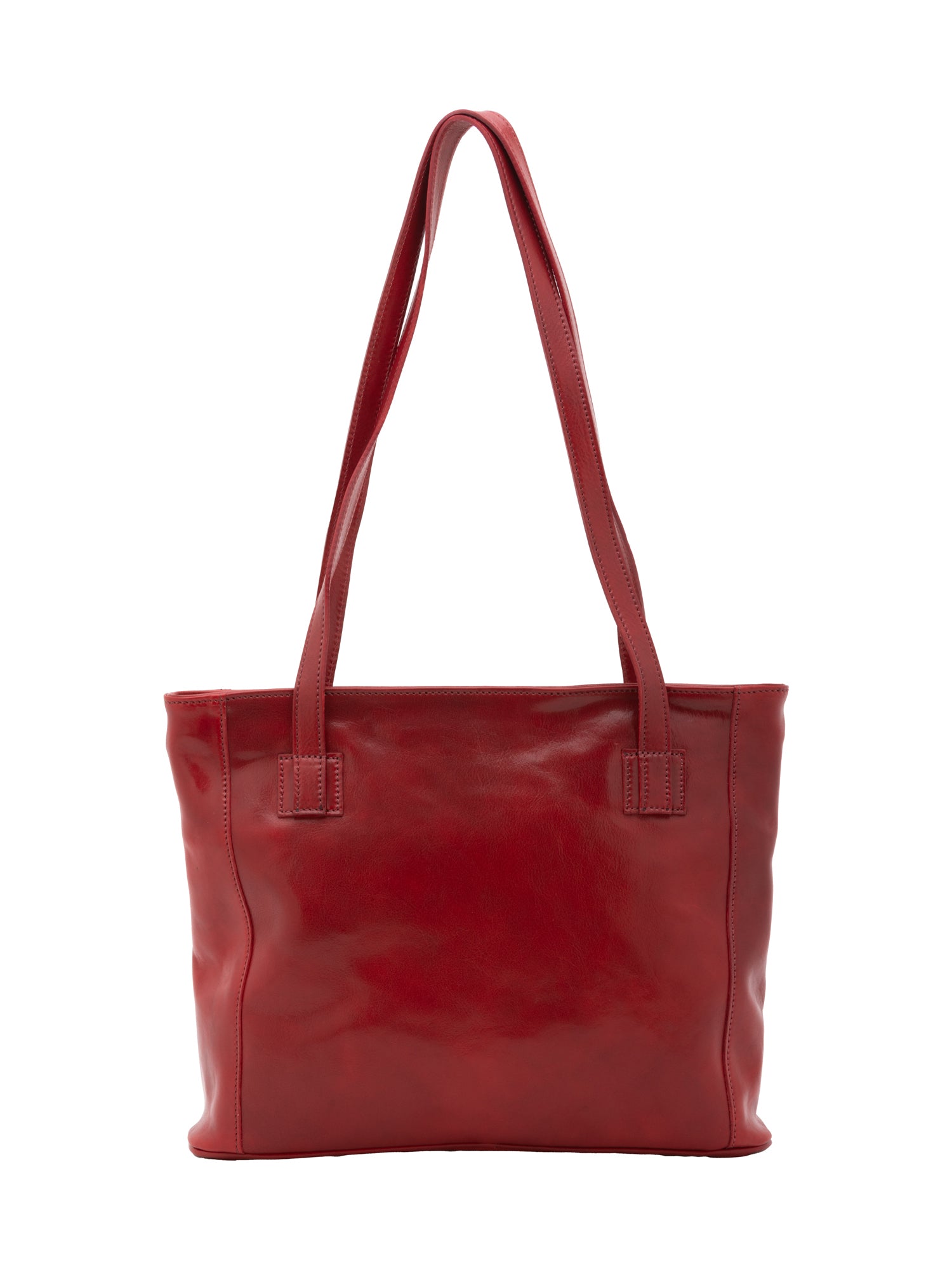 Shoulder Bag I Fratelli Women Genuine leather -Cognac Rosso