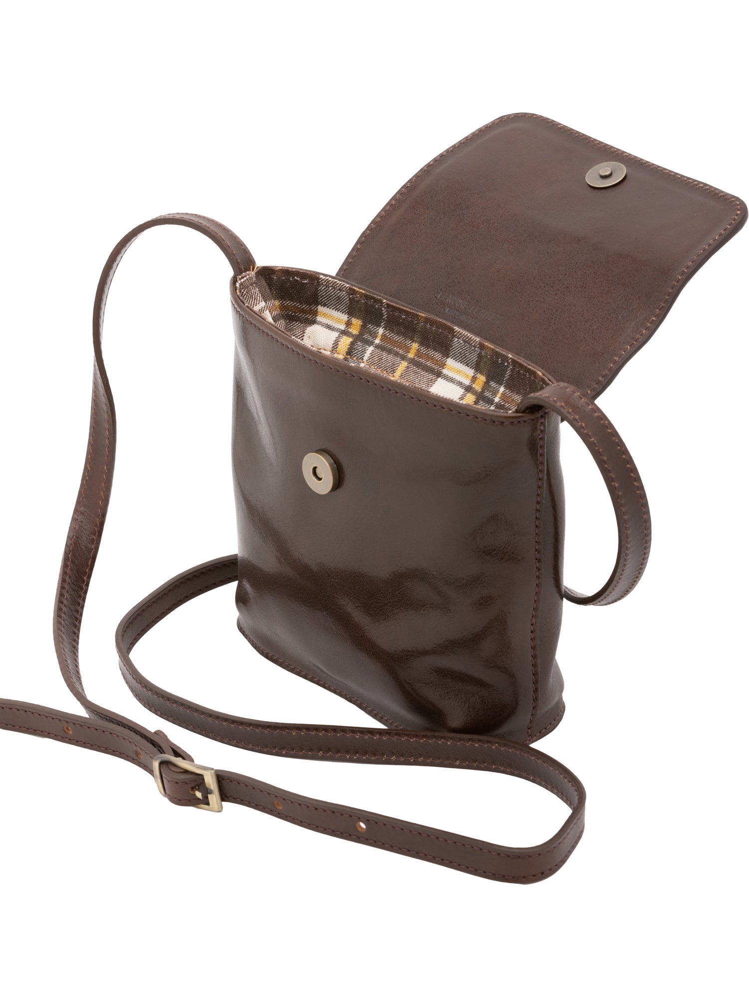 Crossbody bag I Fratelli Men Genuine leather -Marrone Testa di moro