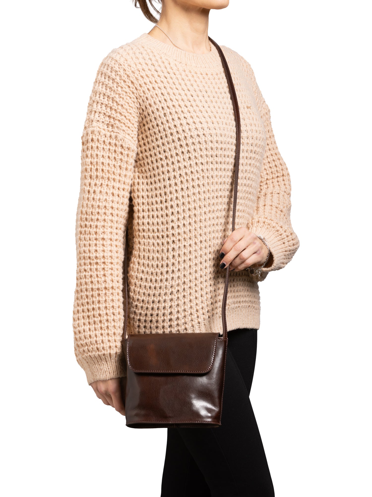 Crossbody bag I Fratelli Men Genuine leather -Marrone Testa di moro