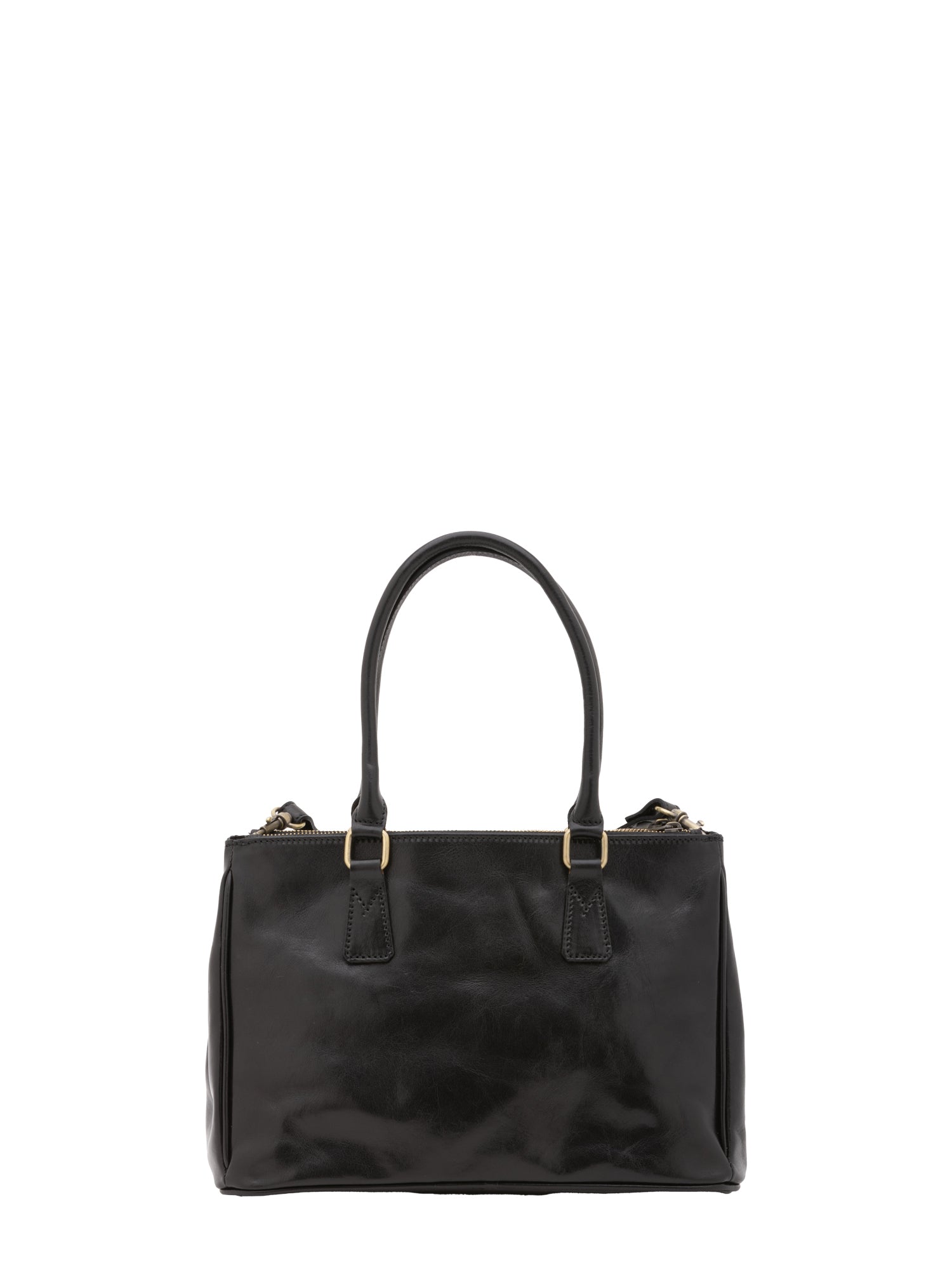 Crossbody bag I Fratelli Women Genuine leather -Marrone Nero