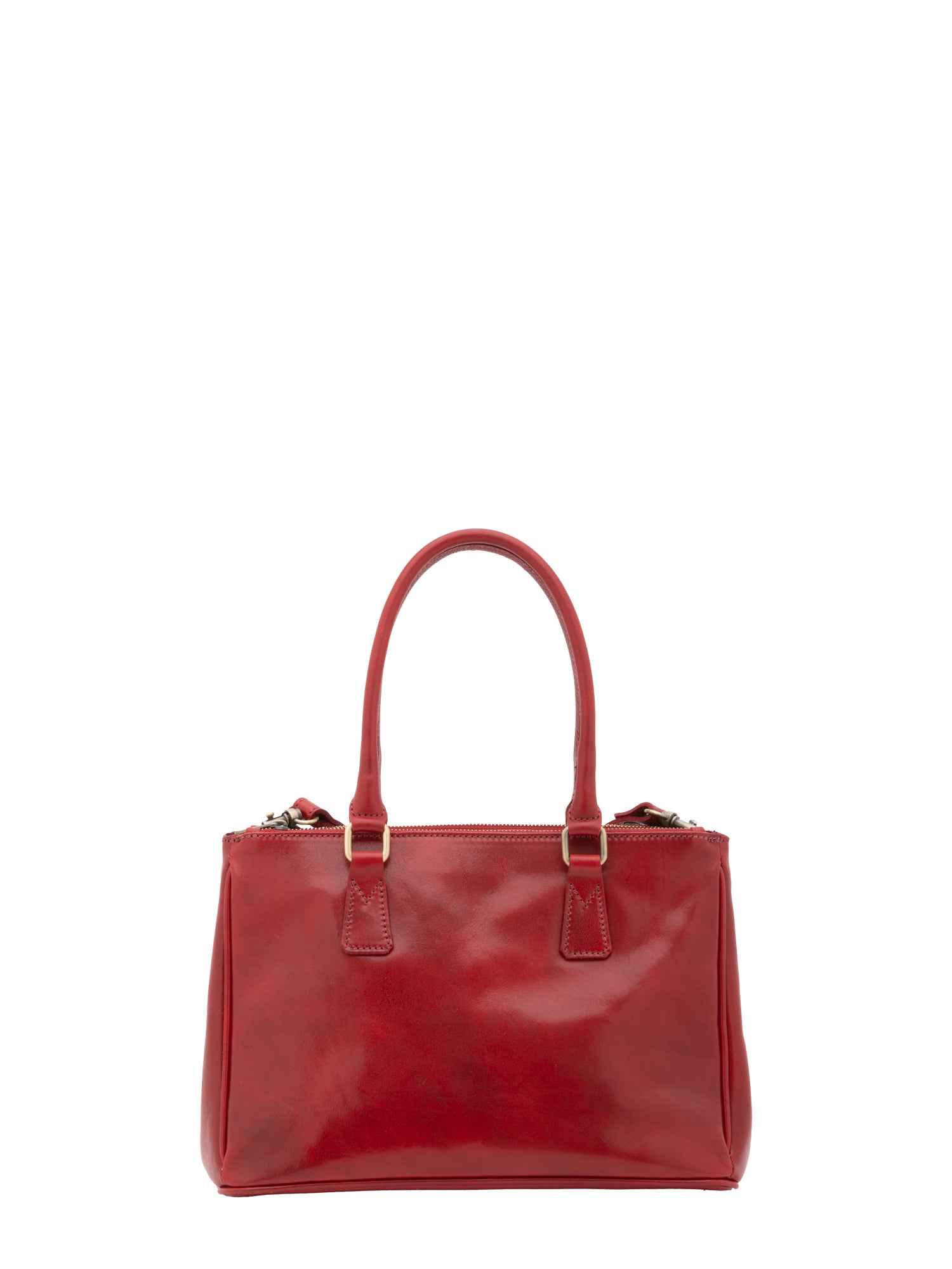 Crossbody bag I Fratelli Women Genuine leather -Marrone Rosso