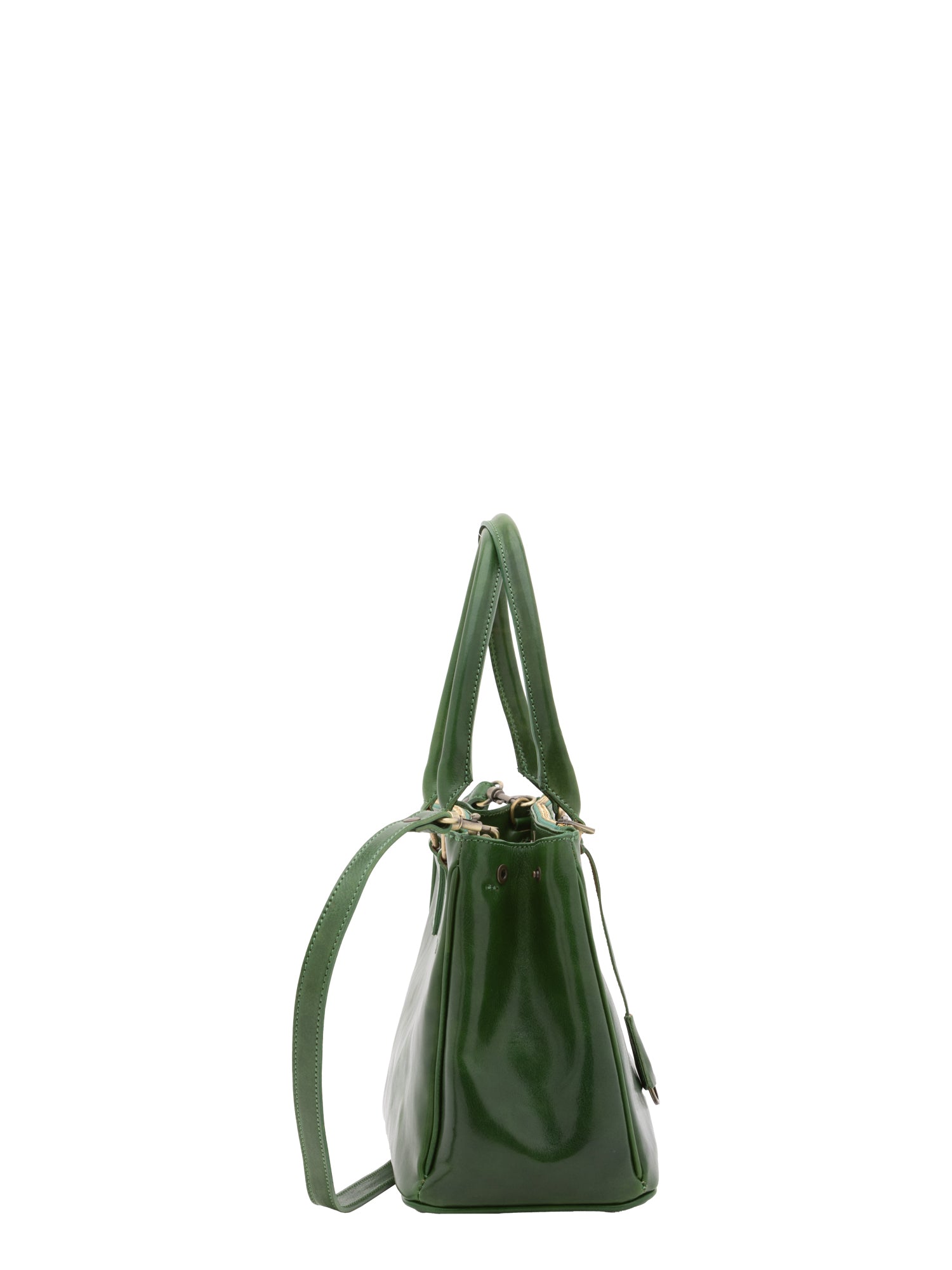 Crossbody bag I Fratelli Women Genuine leather -Marrone Verde